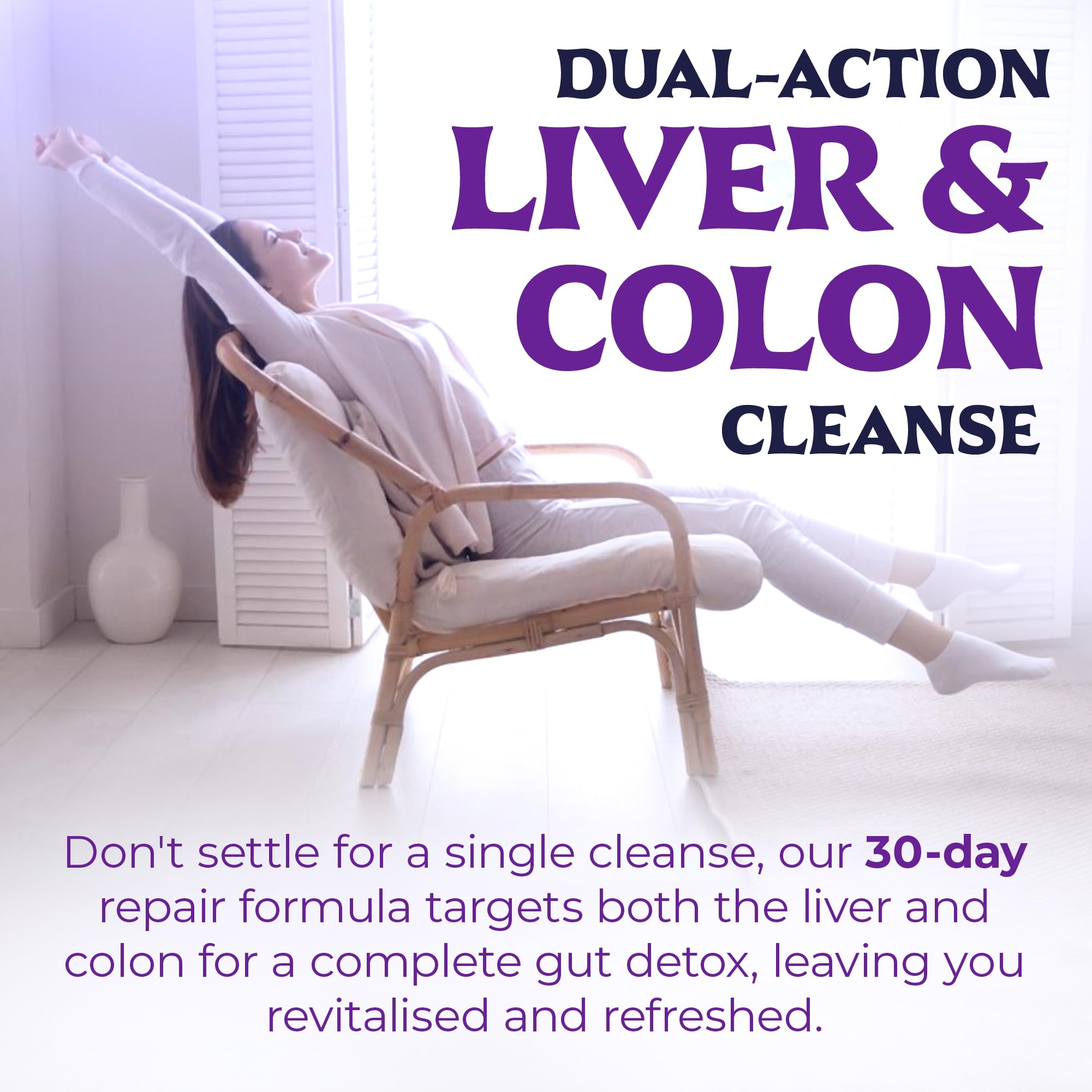 Liver Cleanse Detox & Repair with Colon Cleanse - Milk Thistle, Dandelion Root, Psyllium Husk Fiber NutrebAu supplements