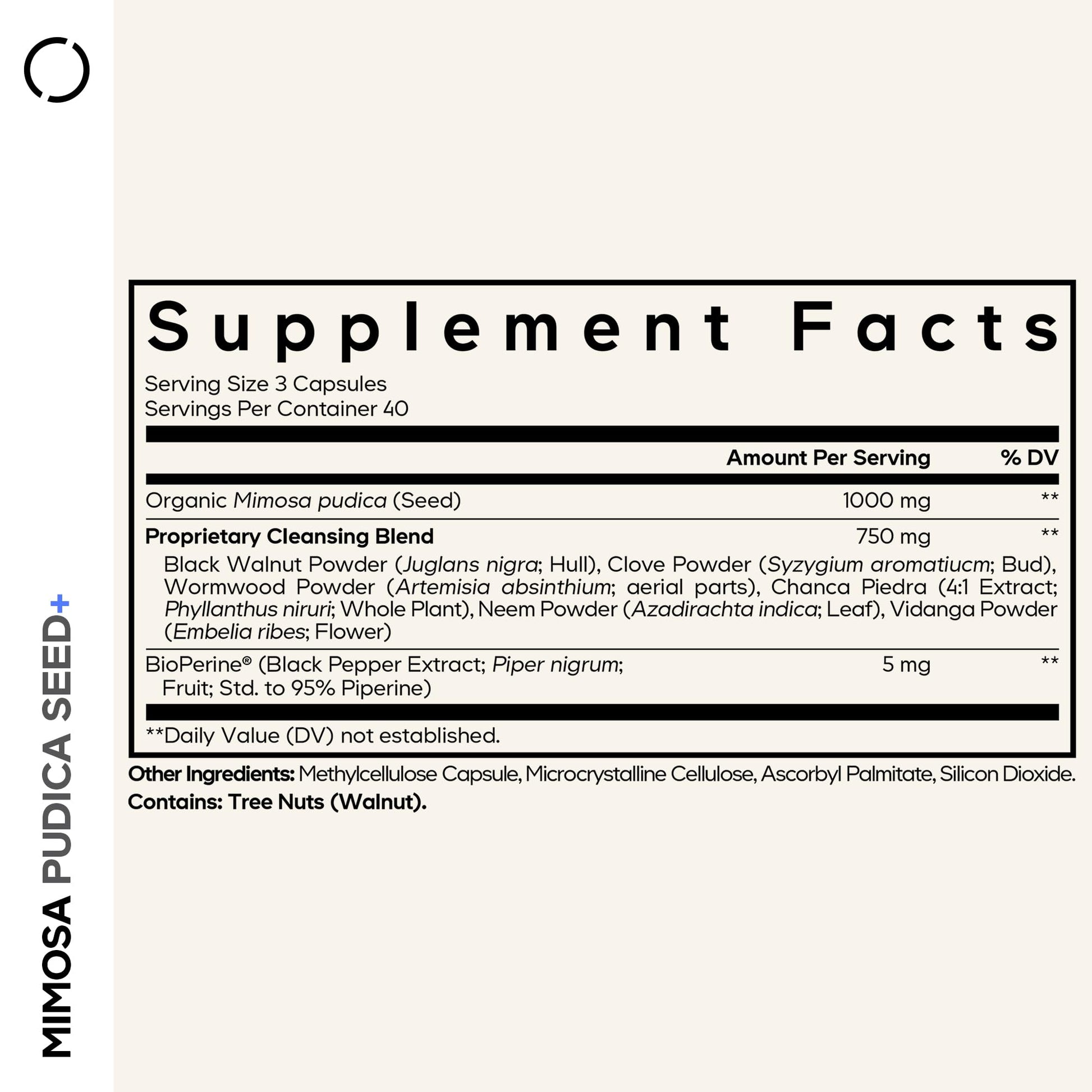 Codeage Organic Mimosa Pudica Seed Capsules - Mimosa Pudica Seeds Supplement - Black Walnut, Cloves, Vidanga, Neem, BioPerine - All in One - Sensitive Plant Pills - Non-GMO & Vegan - 120 Capsules CodeageAu supplements