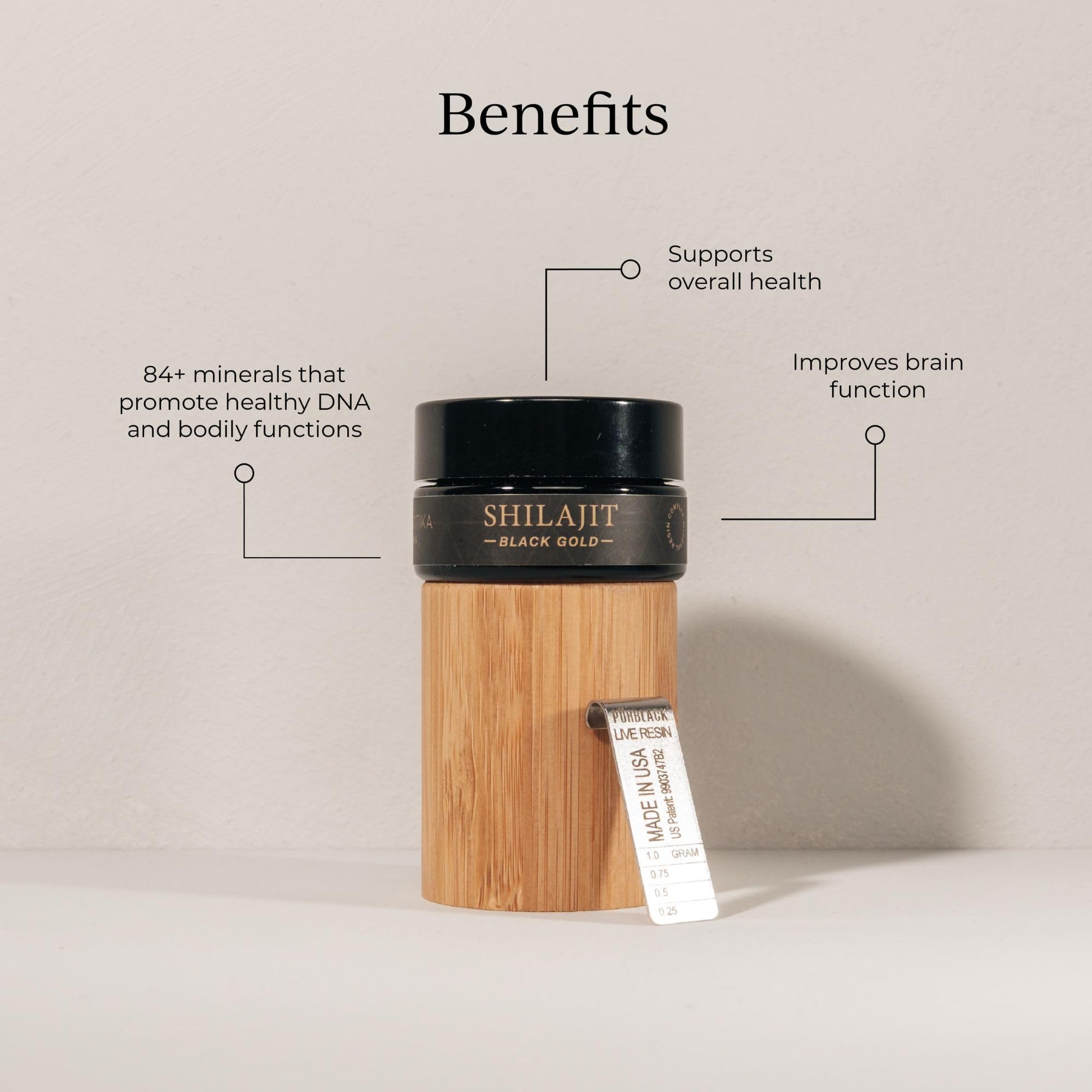 CYMBIOTIKA Pure Himalayan Shilajit Resin 500mg - 84+ Trace Minerals, High Potency with Elemental Gold & Fulvic Acid - for Energy, Focus, Immune & Digestive Support - Authentic Shilajit Resin CYMBIOTIKAUS supplements