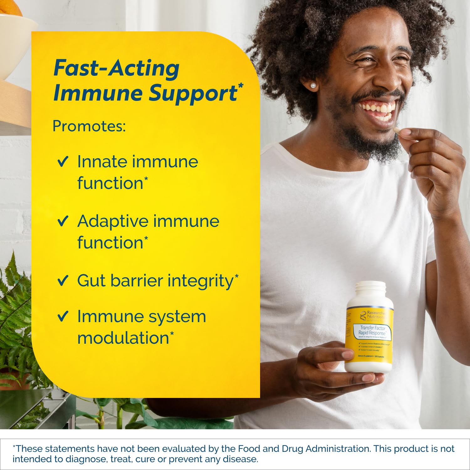 Researched Nutritionals Transfer Factor Rapid Response Immune Support Supplement - Colostrum Blend with Beta Glucan, IP-6 & Lactoferrin, Fast-Acting Innate & Adaptive Immune Modulation (120 Capsules) Researched NutritionalsAu supplements