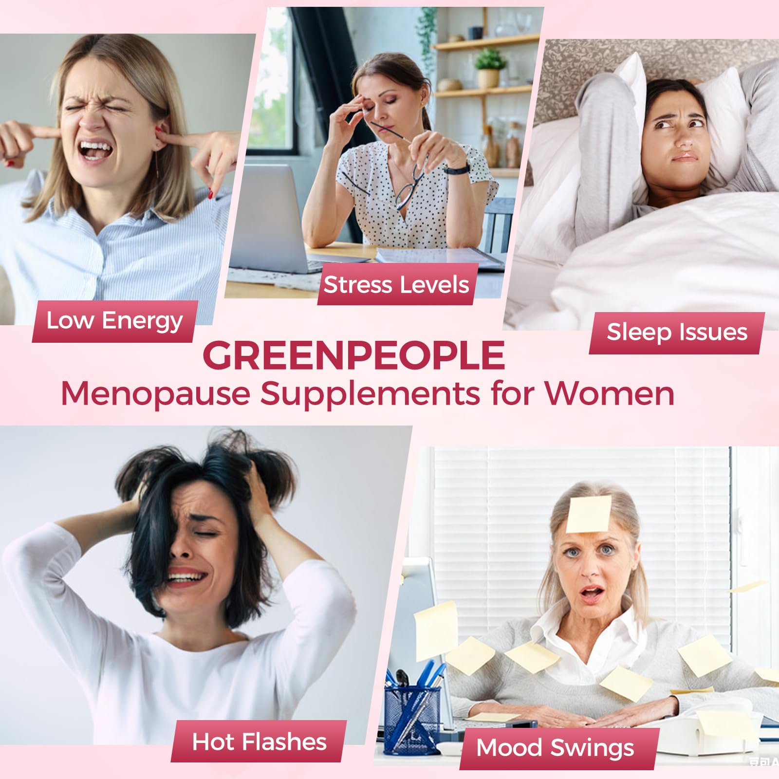 GREENPEOPLE Menopause Supplements for Women Gummies - 16-in-1 Dual Action Menopause Relief W/Black Cohosh, Vitex, Beef Organs for Hormone Balance, Hot Flashes, Night Sweats & Mood, Sugar-Free 60 CT GREENPEOPLEAu supplements
