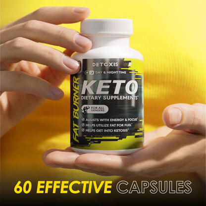 Keto Pills - 60 Ketogenic Diet Support Capsules - Keto Weight Management - Increase DetoxisUS supplements
