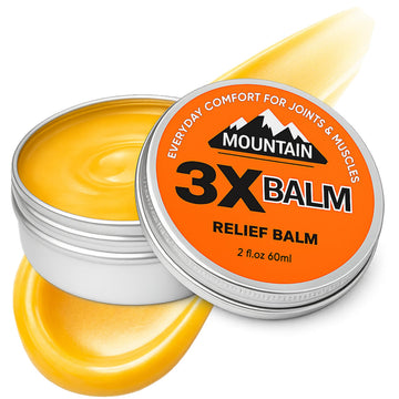MOUNTAIN 3X 3X Relief Balm, 2.7fl Oz Relief Balm, with Natural Arnica & Camphor, Soothing Neck, Hands & Feet, Non-Greasy Formula, Fast Absorbing (1) MOUNTAIN 3XAu supplements