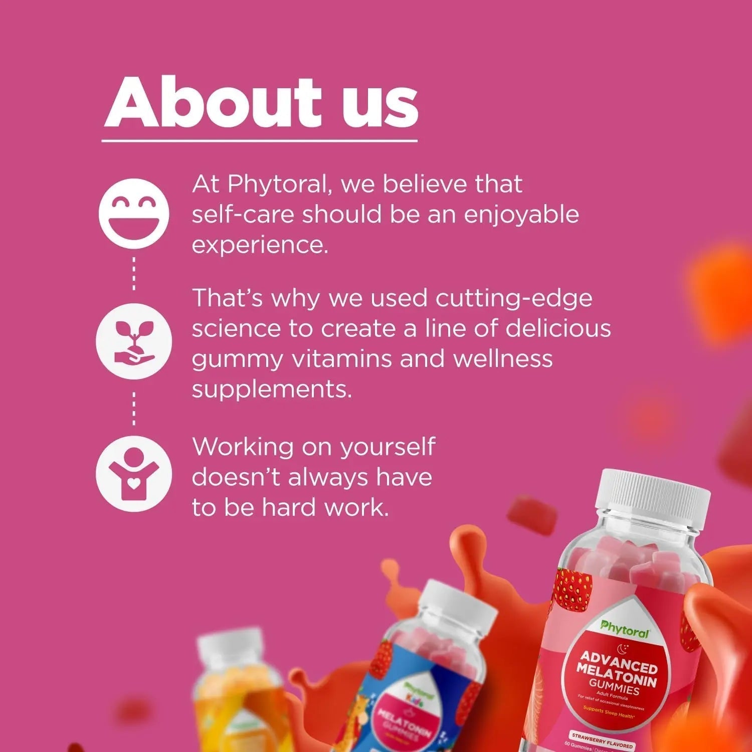 Natural Multivitamin Iron Gummies for Adults - Adult Gummy Vitamins with Iron and Energy Boost B Complex Vitamins PhytoralAu supplements