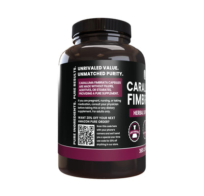 PURE ORIGINAL INGREDIENTS Caralluma Fimbriata (365 Capsules) No Magnesium Or Rice PURE ORIGINAL INGREDIENTSUS supplements