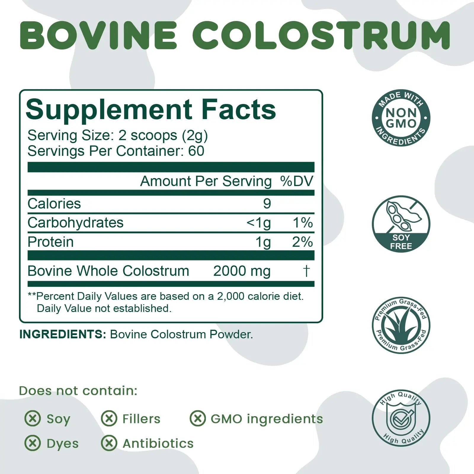 MICYDELAS Bovine Colostrum Supplement Powder 50% IgG Premium Bovine Colostrum for Gut Health Support, Immune Support, Muscle Recovery & Overall Wellness, Grass Fed, Non-GMO, Unflavored, 60 Servings MICYDELASnz supplements
