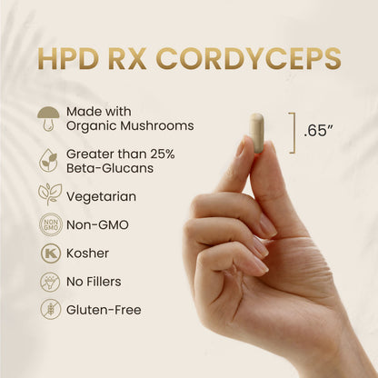 HPD Rx Premium Organic Cordyceps Mushroom Extract Performance , Pack of 2 HPD RxUS supplements