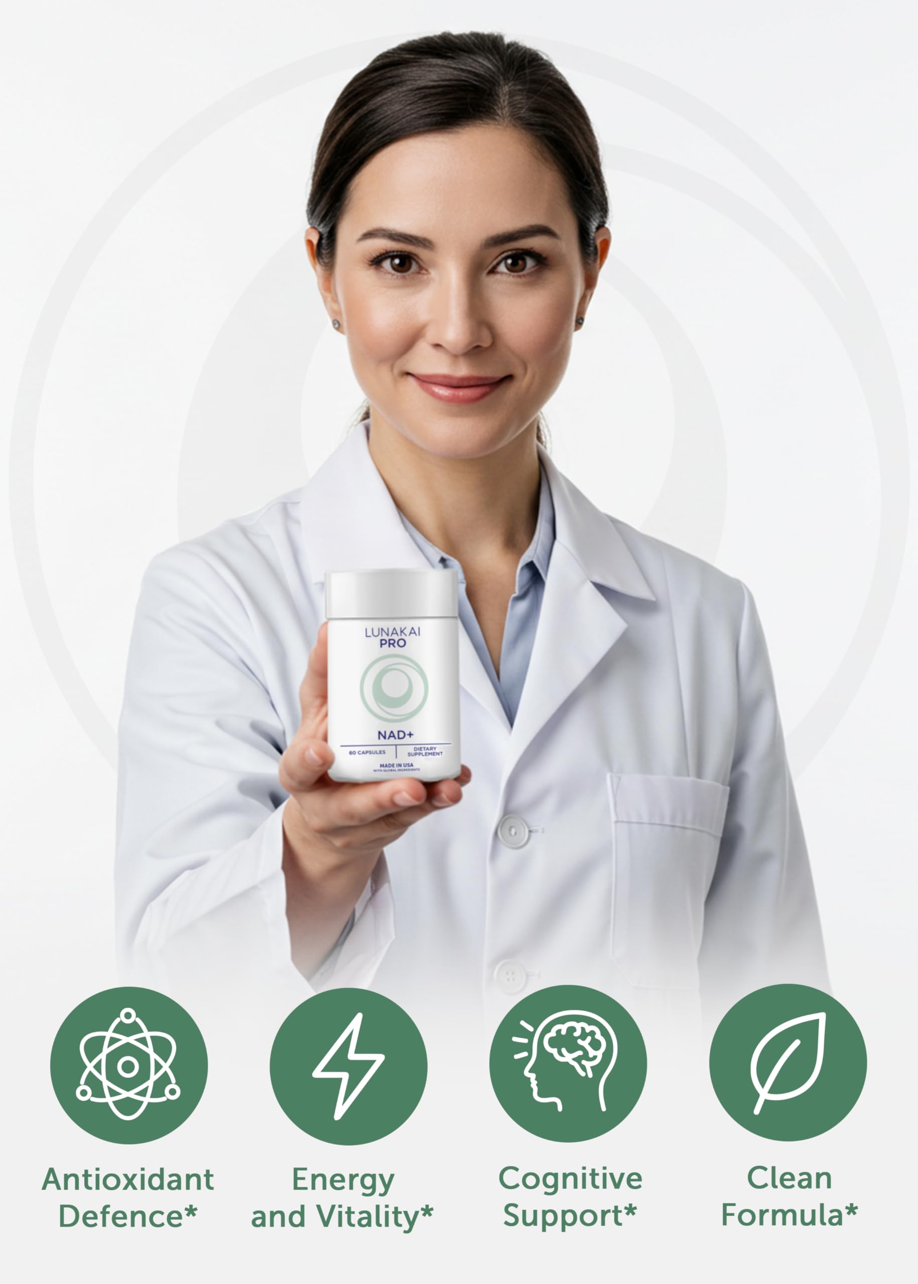 Lunakai PRO USA Made Dual-Pathway NAD+ Formula with NR & Resveratrol – Natural NAD Supplement for Women & Men – Healthy Aging & Cellular Health Support, 60ct LunakaiAu supplements