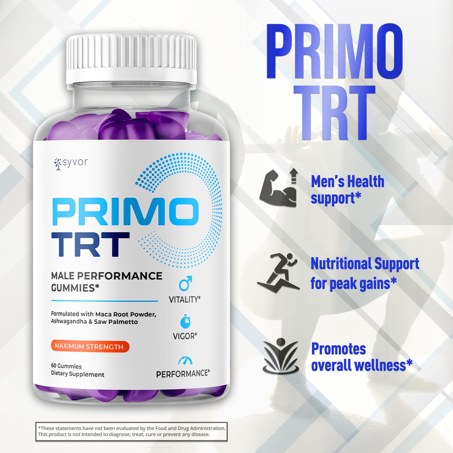 (2 Pack) Primo TRT Gummies for Men, Official Primo TRT Male Performance Gummys with Maximum Strength Ingredients, Advanced PrimoTRT Male Health Support Supplement with Premium Vitamins (120 Gummies) S.O LabsAu supplements