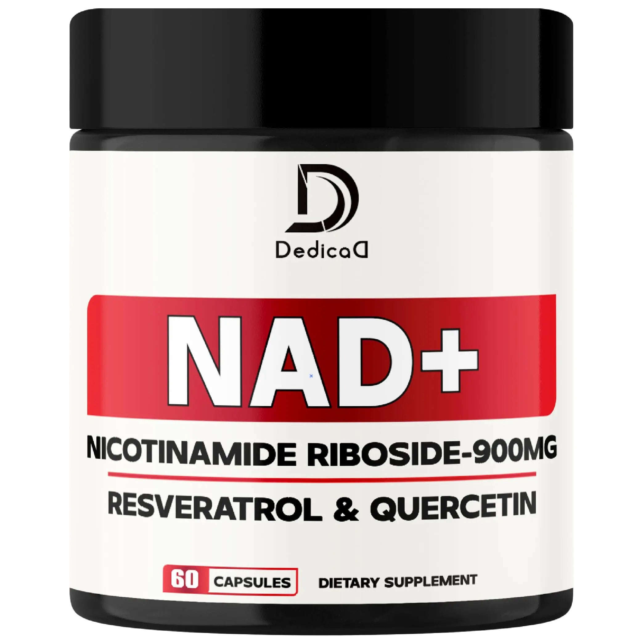 DEDICAD NAD Supplement with Nicotinamide Riboside, Trans-Resveratrol, Quercetin - Cellular Energy & Repair, Vitality, Healthy Aging - 60 Count DEDICADAu supplements