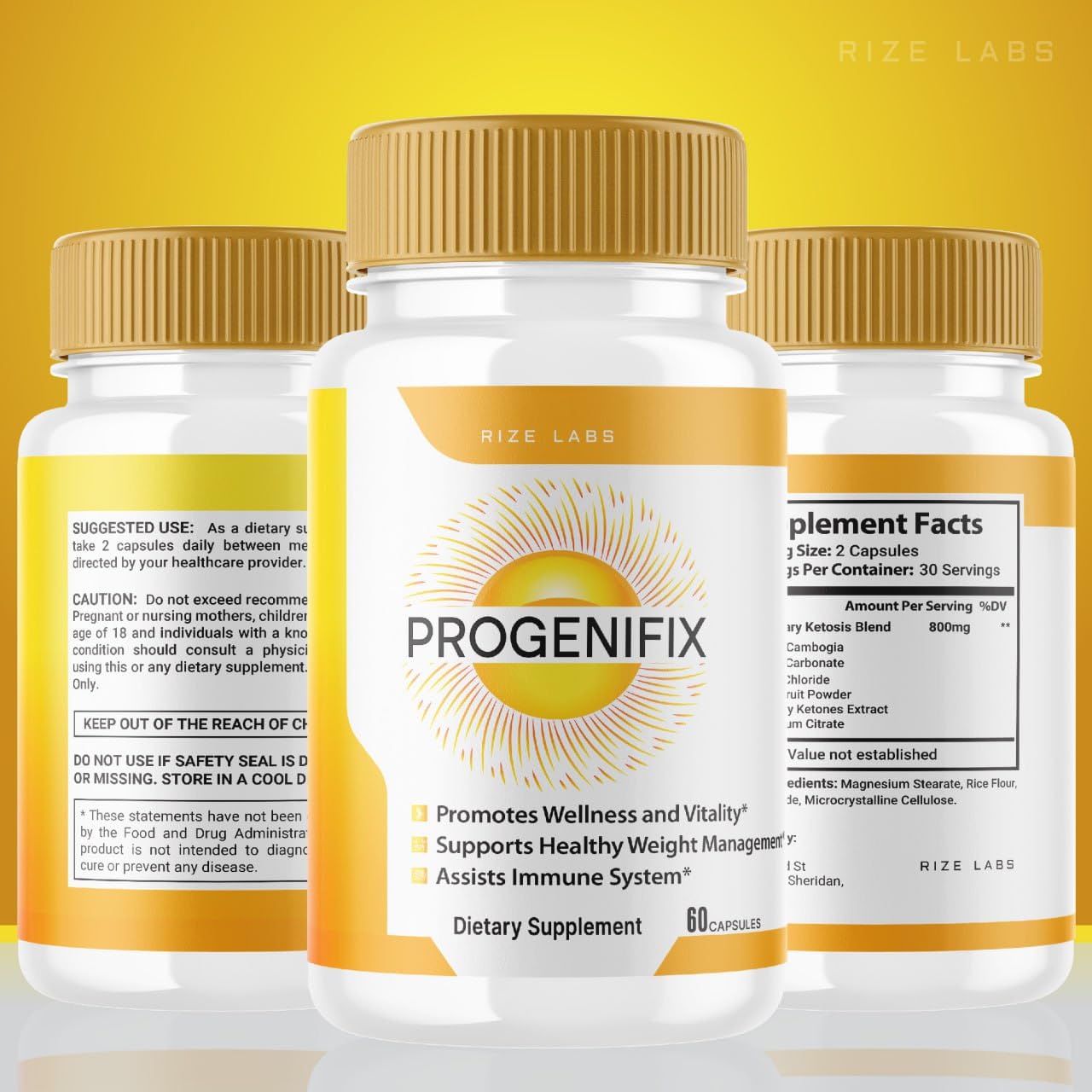rize labs (2 Pack) Progenifix Weight Loss Supplement, Progenifix Capsules Total Body Wellness rize labsAu supplements