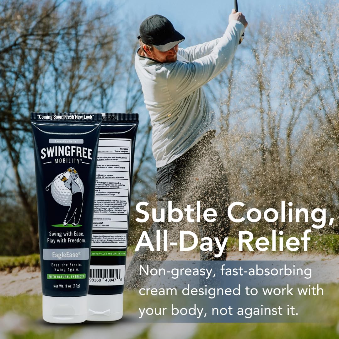 EagleEase – Targeted Joint Support Cream for Golfers & Athletes | Helps Support Elbows & Mobility During & After Play | Fast-Absorbing – 3 oz SwingFree MobilityAu supplements