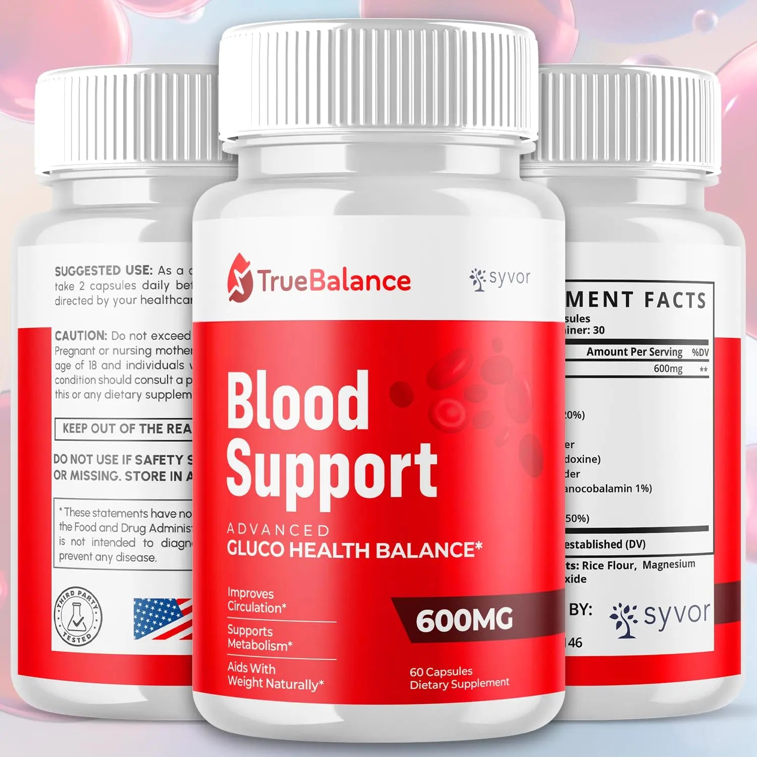 True Balance Capsules, Official TrueBalance Glycogen Support Pills with All Natural Ingredients, Advanced Formula Glyco Support Supplement with Maximum Strength Vitamins for Women & Men (60 Capsules) SyvorAu supplements