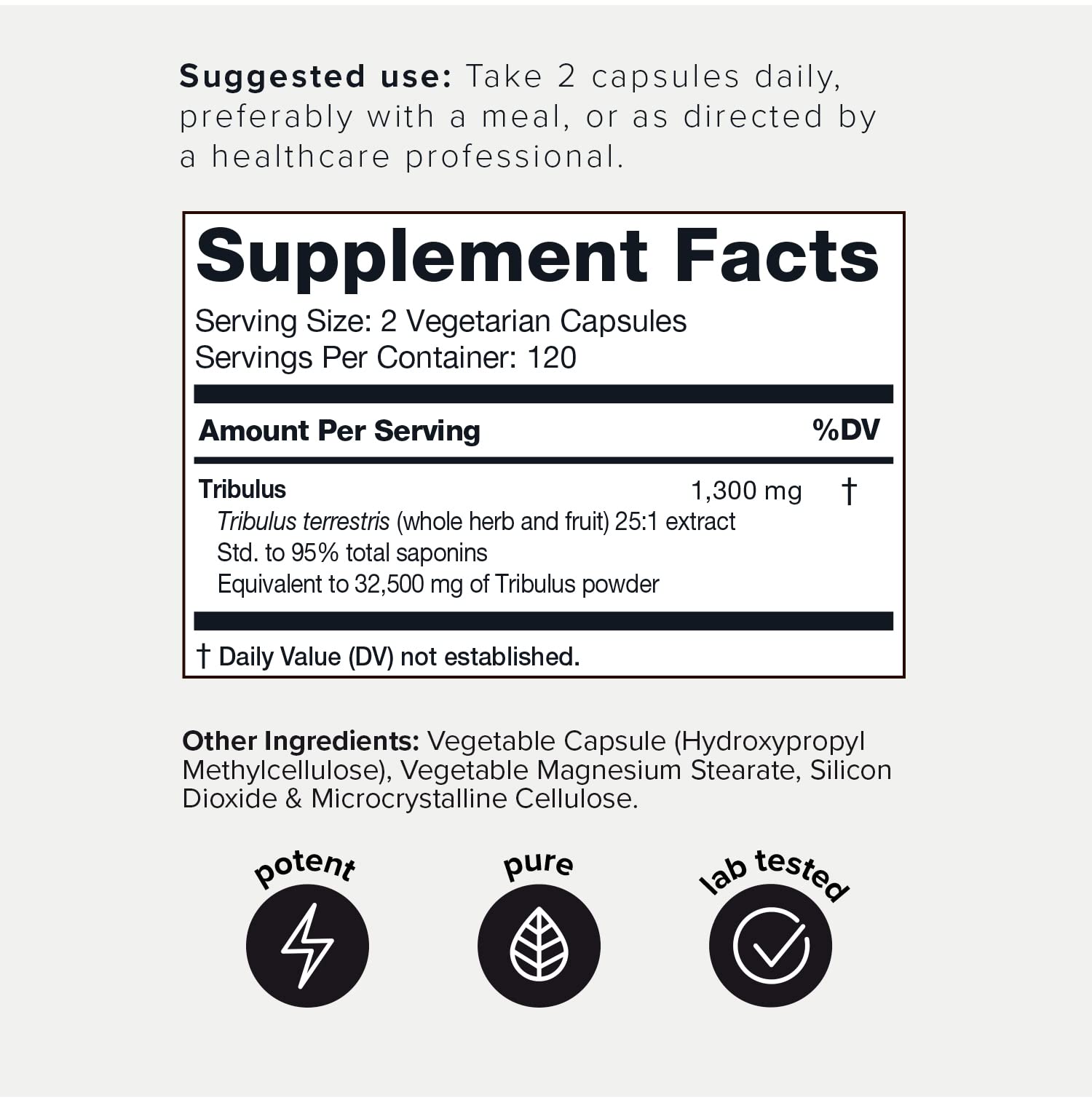 Toniiq Ultra High Strength Tribulus Capsules - 95% Steroidal Saponins - 1300mg Concent ToniiqUS supplements
