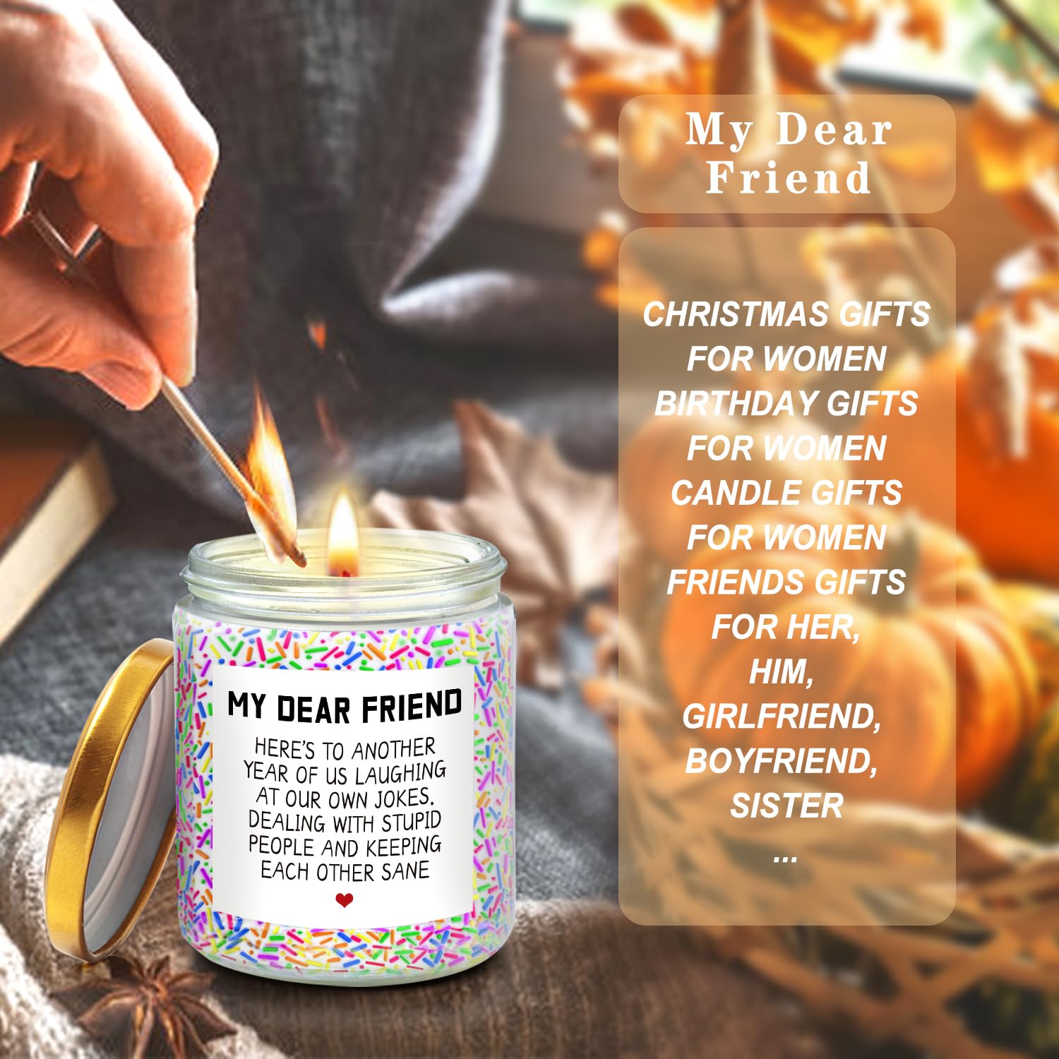 Birthday Gifts for Women, Happy Birthday Candle, Sister Birthday Gifts Ideas LOTICONAAu supplements