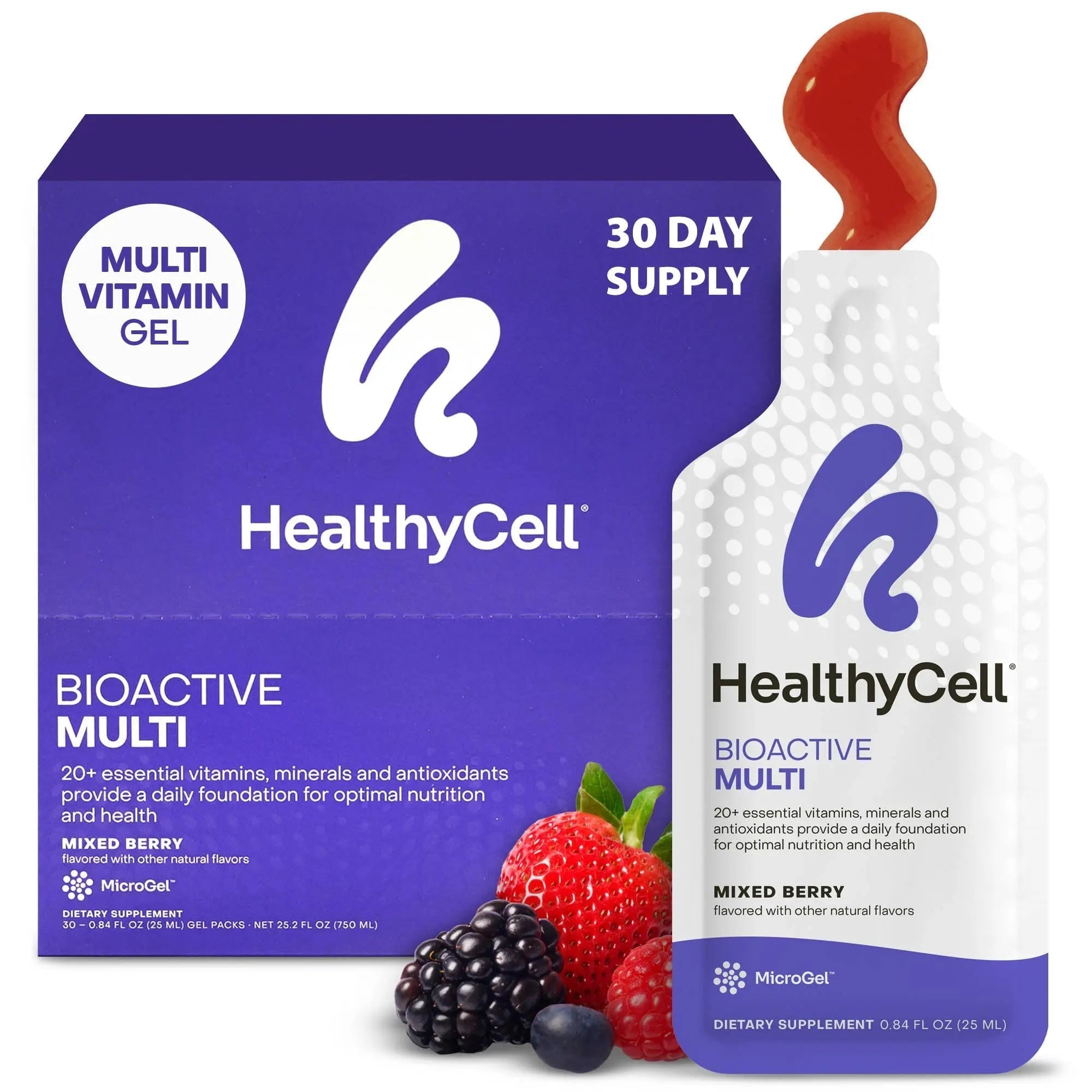 Healthycell Bioactive Daily Liquid Multivitamin for Men & Women – 20+ Essential Vitamins, Minerals & Antioxidants for Brain HealthycellAu supplements
