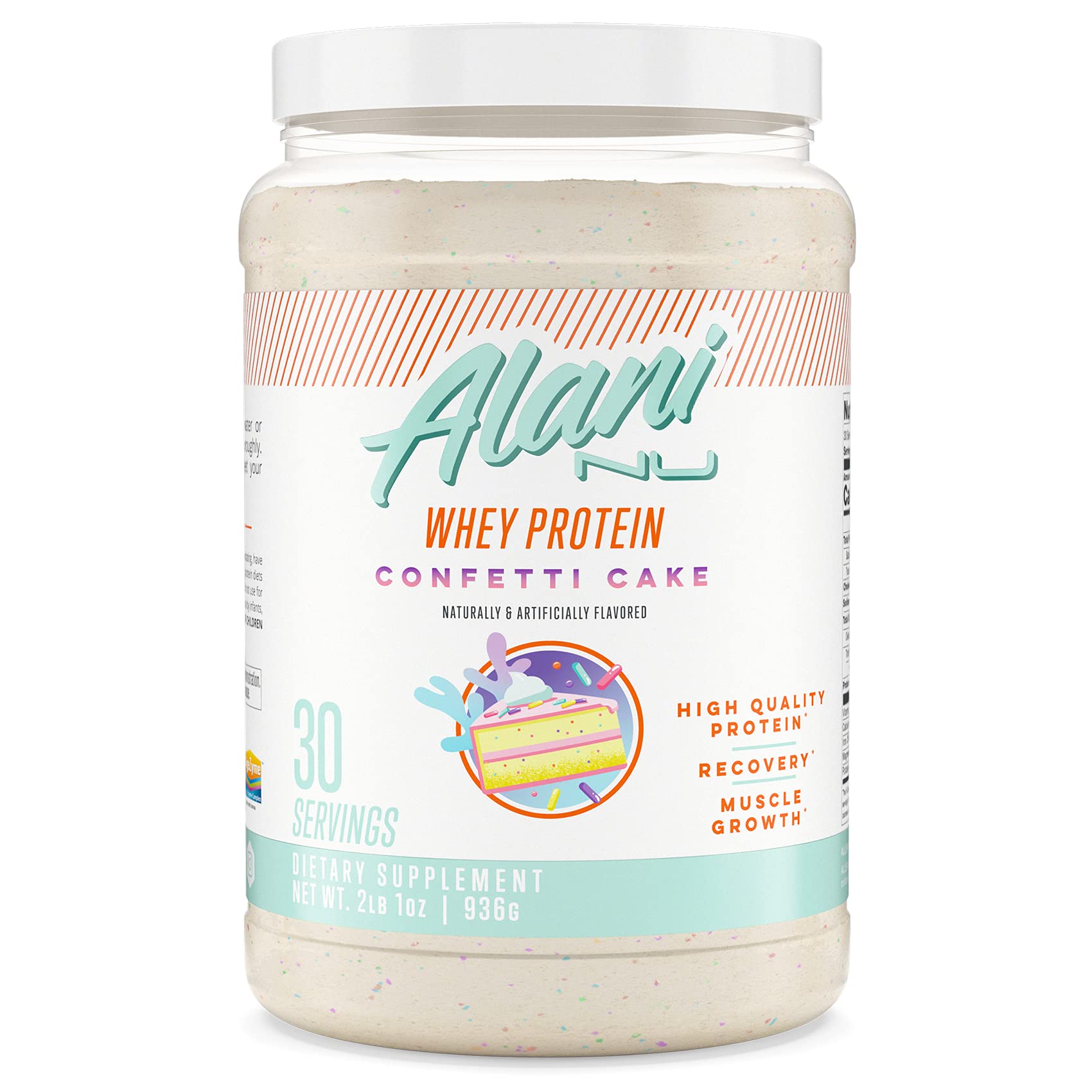 Alani Nu Whey Protein Powder Confetti Cake | 23g Protein with Low Sugar & Digestive Enzymes Alani NuAu supplements
