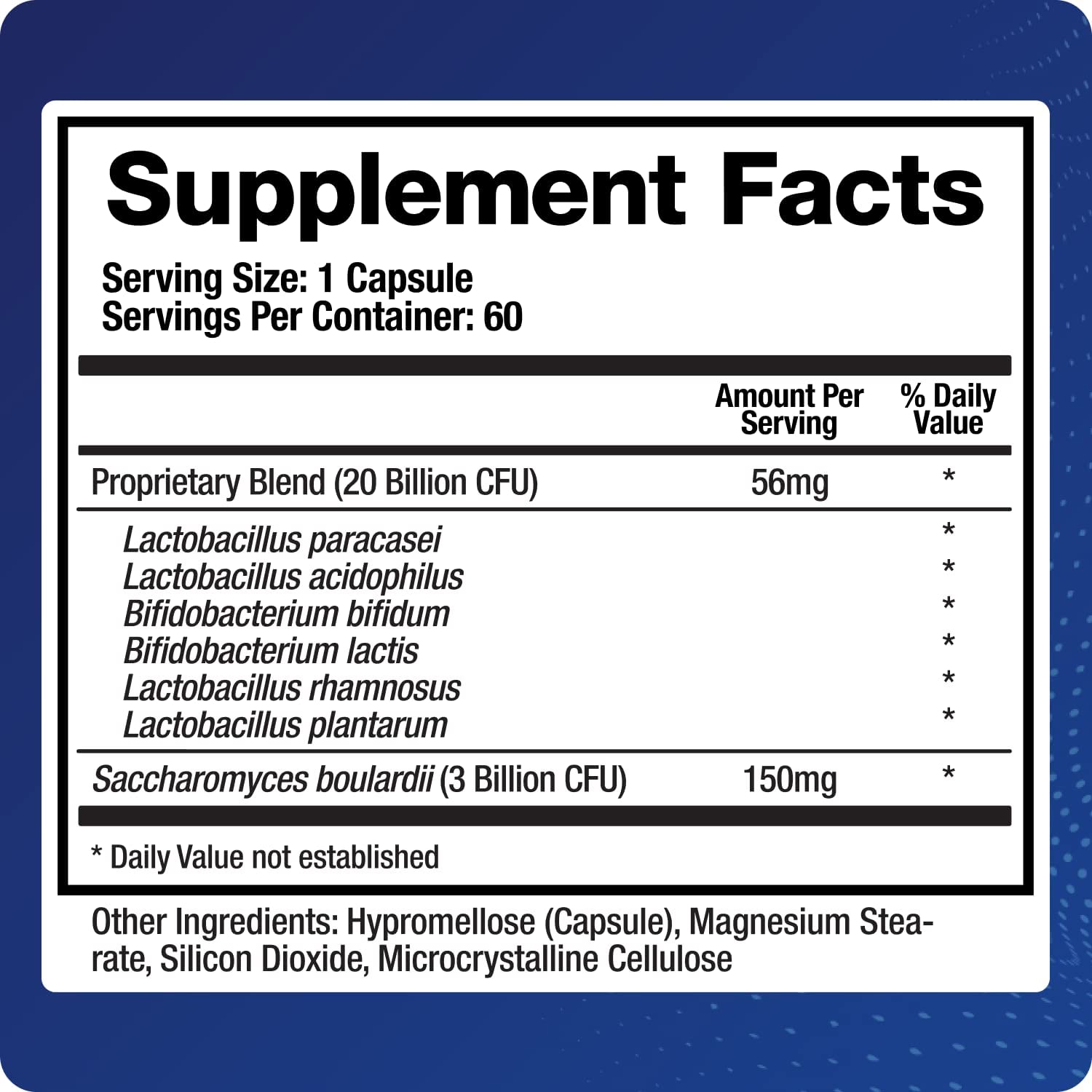 BioMatrix Saccharomyces boulardii Probiotic Supplement w/L. paracasei, L. rhamnosus, Bifidobacterium, Acidophilus – Prebiotic Complement – Temp-Stable, 30-60 Day Supply BioMatrixAu supplements
