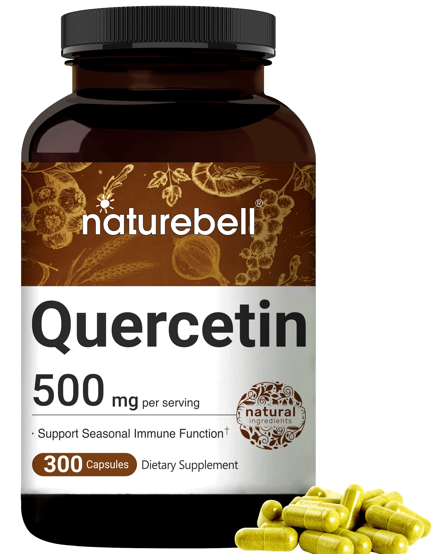 NatureBell Quercetin 500mg Per Serving | 300 Capsules, Ultra Strength Quercetin NatureBellAu supplements