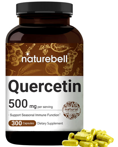 NatureBell Quercetin 500mg Per Serving | 300 Capsules, Ultra Strength Quercetin NatureBellUS supplements