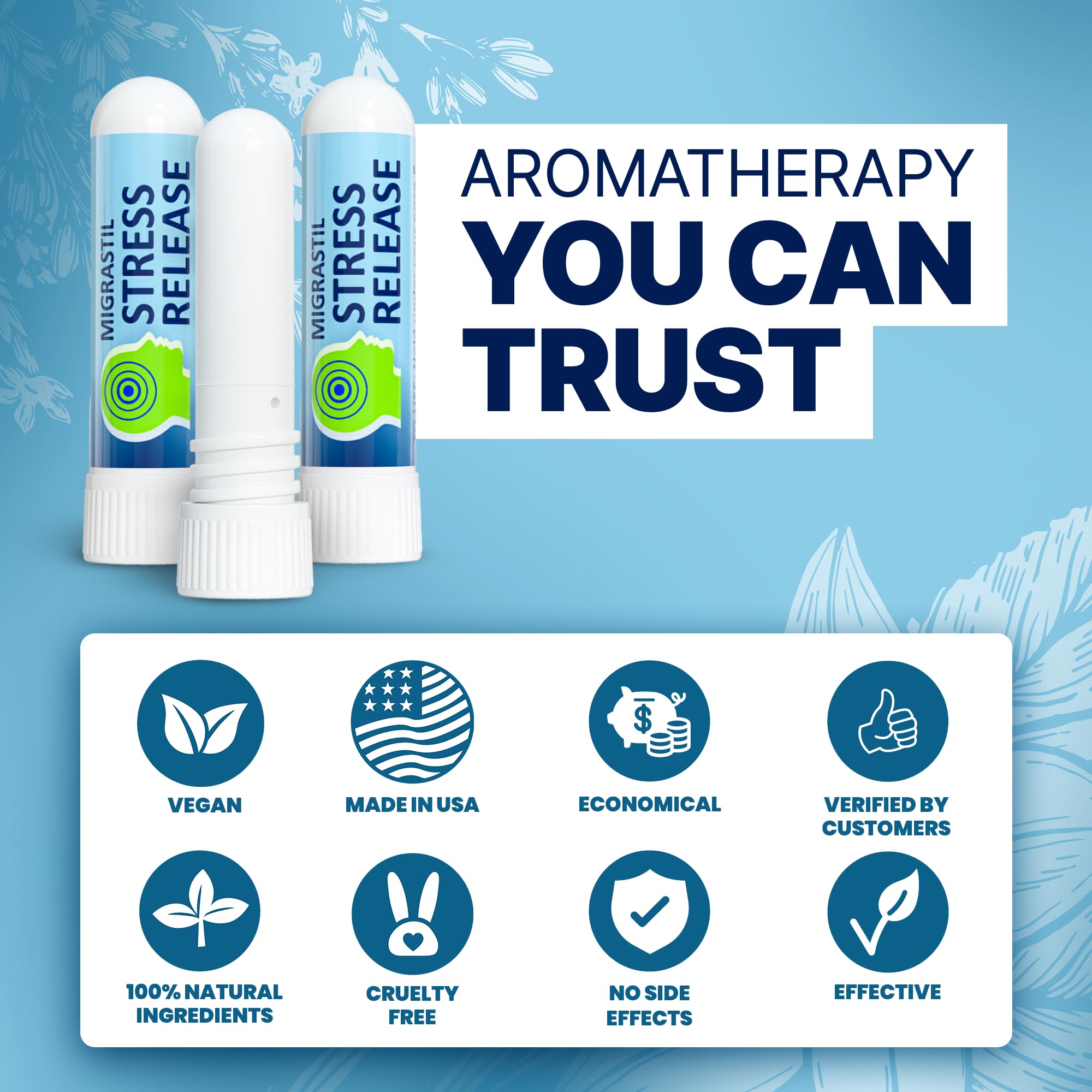 Basic Vigor Migrastil Extra Strength Migraine Stick & Stress Release Inhaler 2-Pack Basic VigorAu supplements