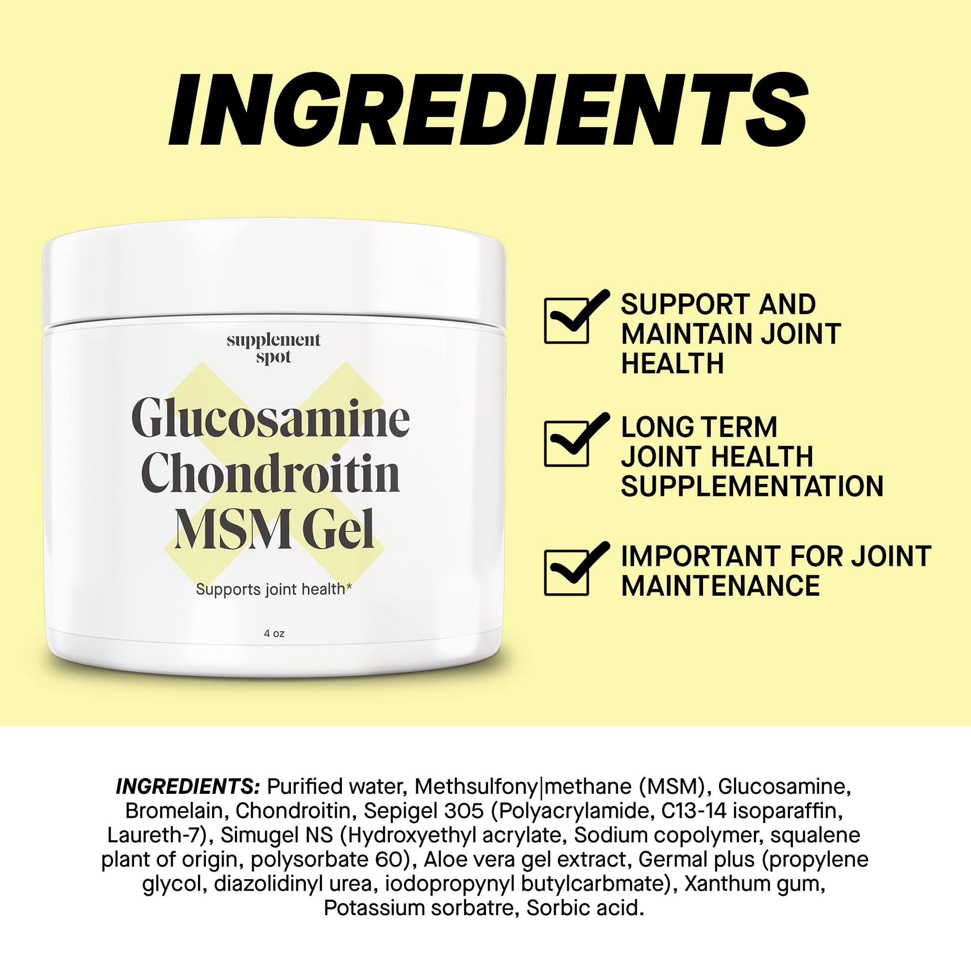 Supplement Spot Capsaicin Roll-On Cream 0.075% - Glucosamine Chondroitin MSM Gel with Bromelain – Joint & Muscle Care Bundle Supplement SpotAu supplements