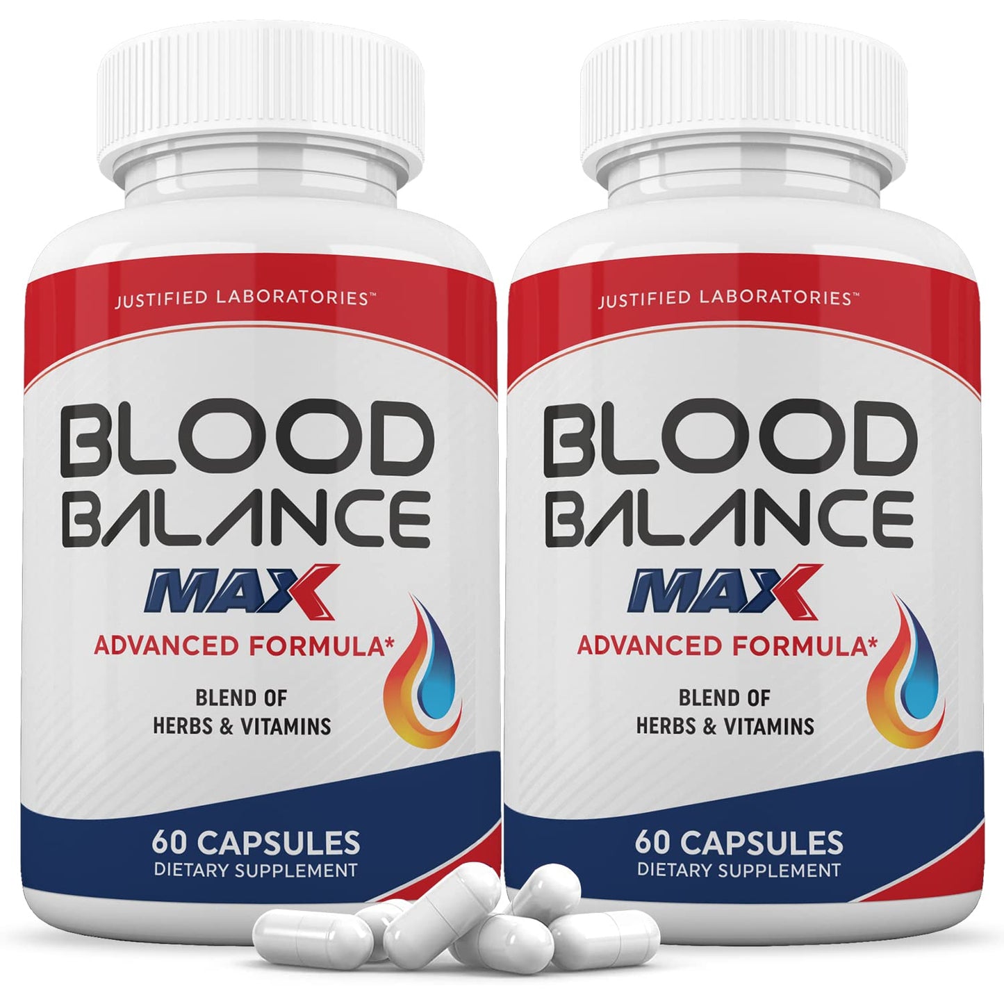 Justified Laboratories (2 Pack Blood Balance Max 1295MG Formula Supplement Pills Justified LaboratoriesUS supplements