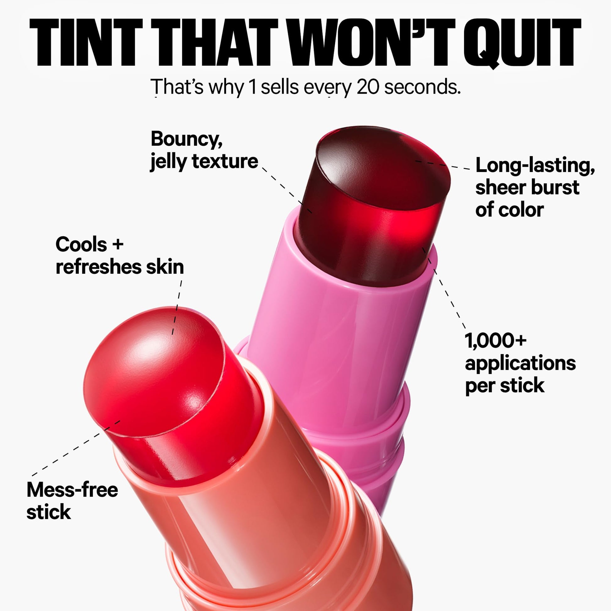 Milk Makeup Cooling Water Jelly Tint – Long-Lasting Sheer Lip + Cheek Stain with Firming Vegan Collagen + Hydrating Aloe – Transfer Proof, Buildable Lip Tint + Blush – Chill (Red), 0.17 oz Milk MakeupAu supplements