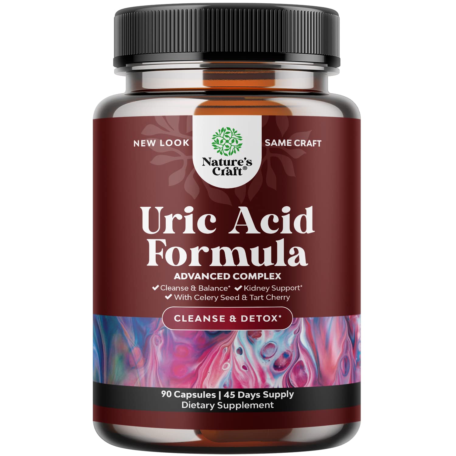 Tart Cherry Capsules for Joint Support and Kidney Cleanse - Daily Uric Acid Detox and Cleanse Natures CraftAu supplements