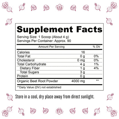 TruBaio Organic Beet Root Powder: Nitric Oxide Booster, Circulation and Stamina Increasing TruBaioUS supplements