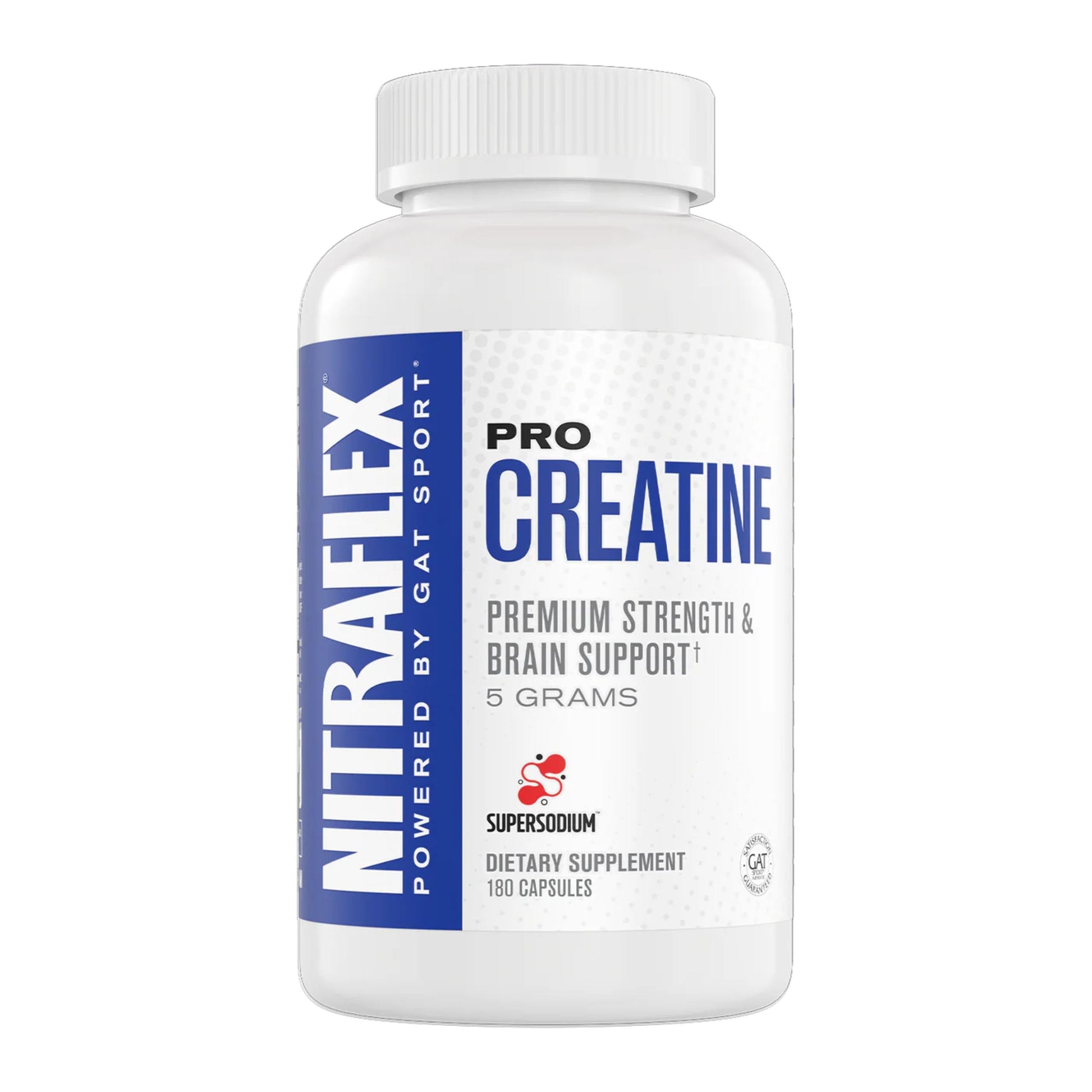 GAT SPORT Pro Creatine Capsules, Strengh, Wellness, Brain Health, Enhanced Absorption, 5 Grams, 150 Veggie Capsules GAT SPORTAu supplements
