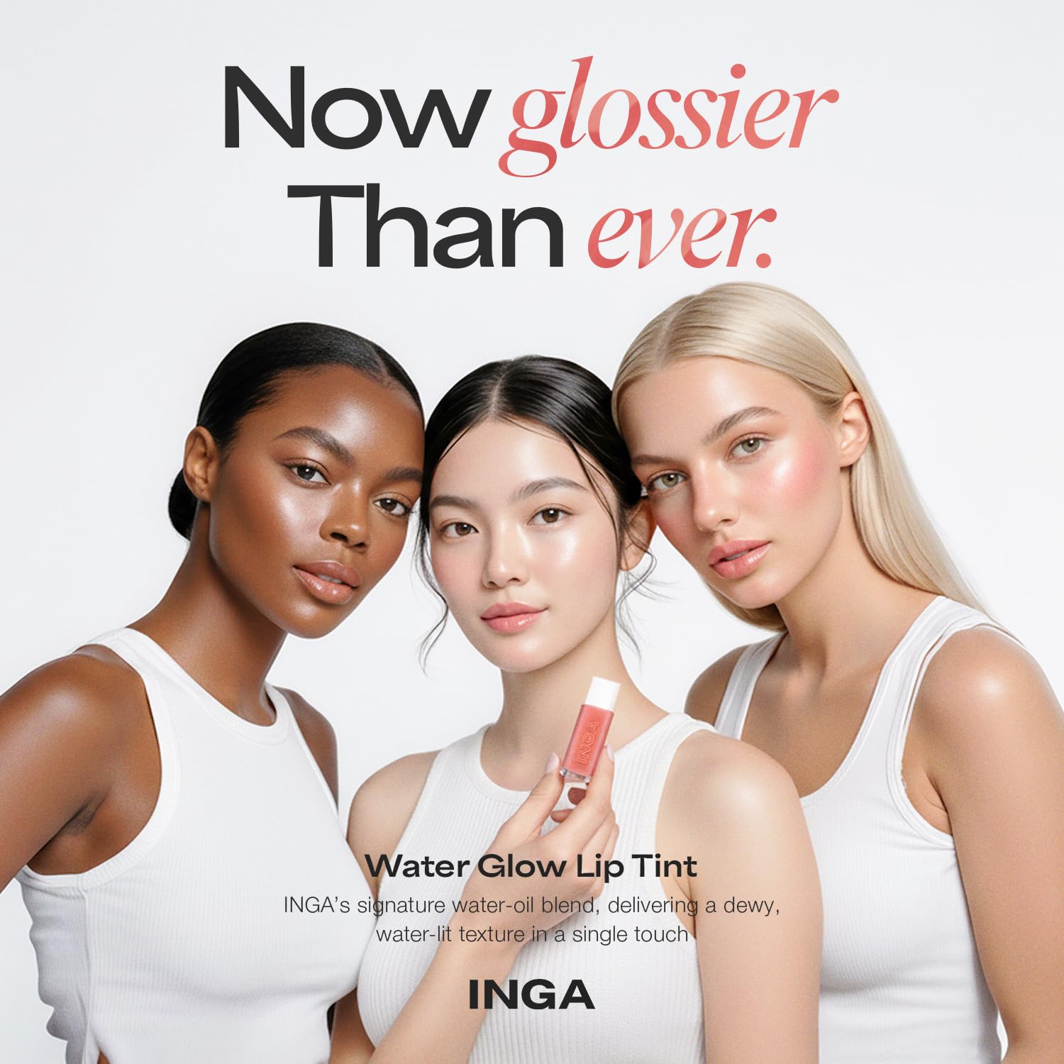 INGA Water Glow Lip Tint | Hydrating, Glossy Korean Lip Tint with Sheer Color & Glass-Like Shine | Long-Lasting, Non-Sticky Korean Lip Stain (RICH SALMON) INGAAu supplements