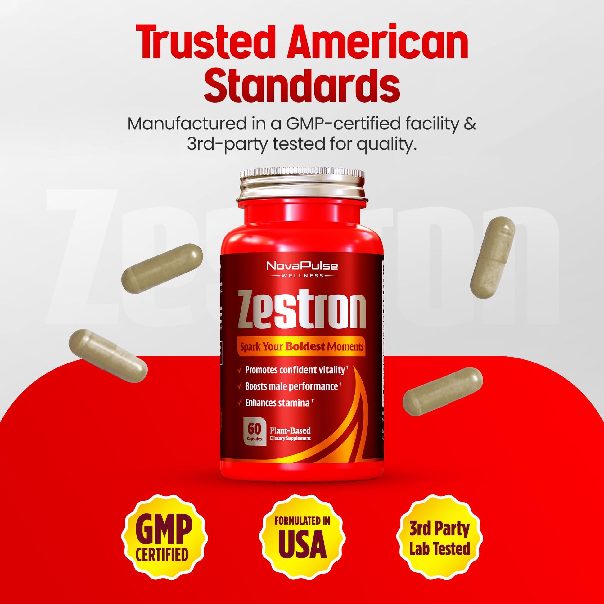 Male Enhancing Supplement Fast Acting Enlargement Pills for Men - Enhanced Size, Drive, Blood Flow, Libido, Testosterone Booster, Strength, Endurance - Boost Performance & Confidence - 60 Capsules NovaPulse WellnessAu supplements