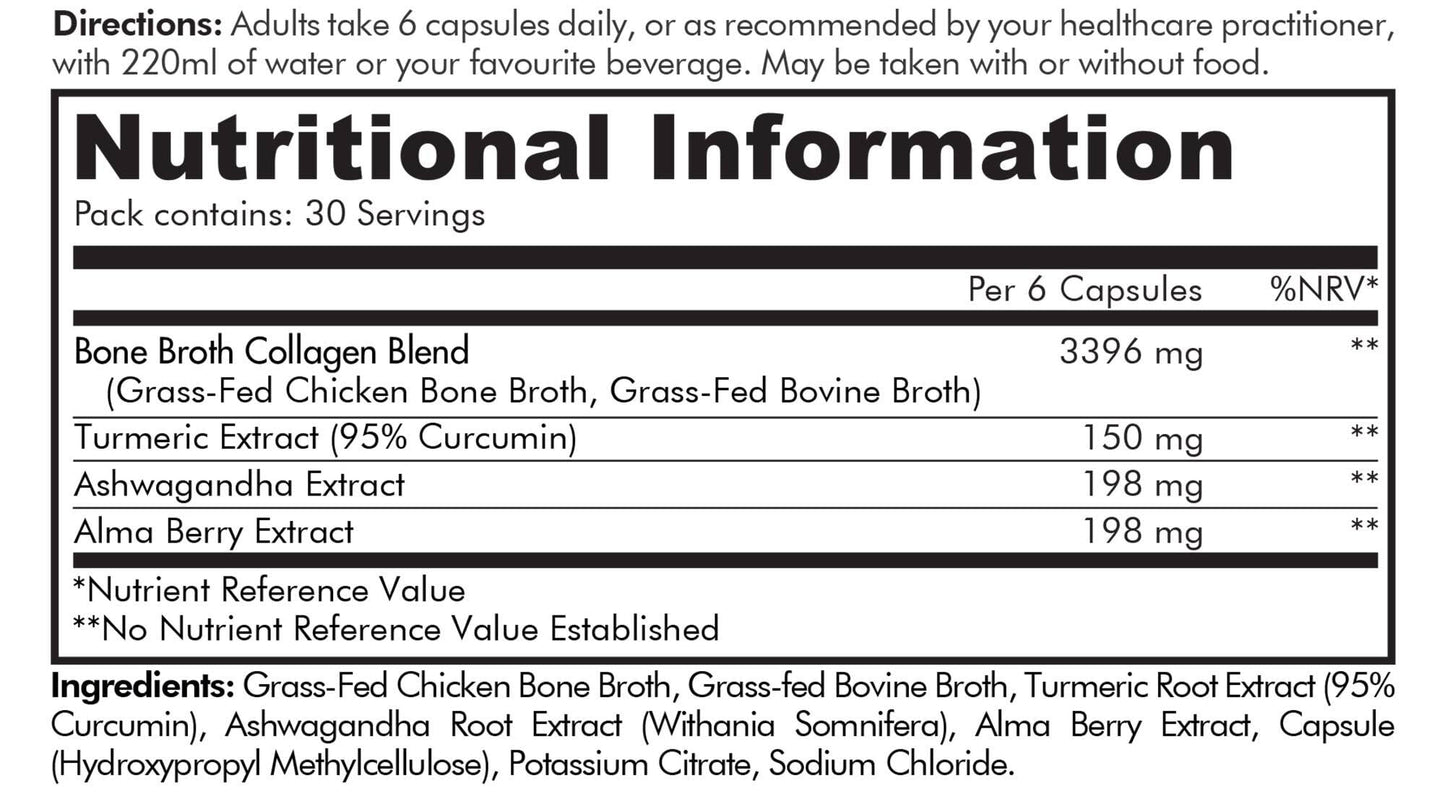 Codeage Bone Broth Collagen Capsules Grass Fed - Pasture Raised Chicken Bone Broth Collagen CodeageUS supplements