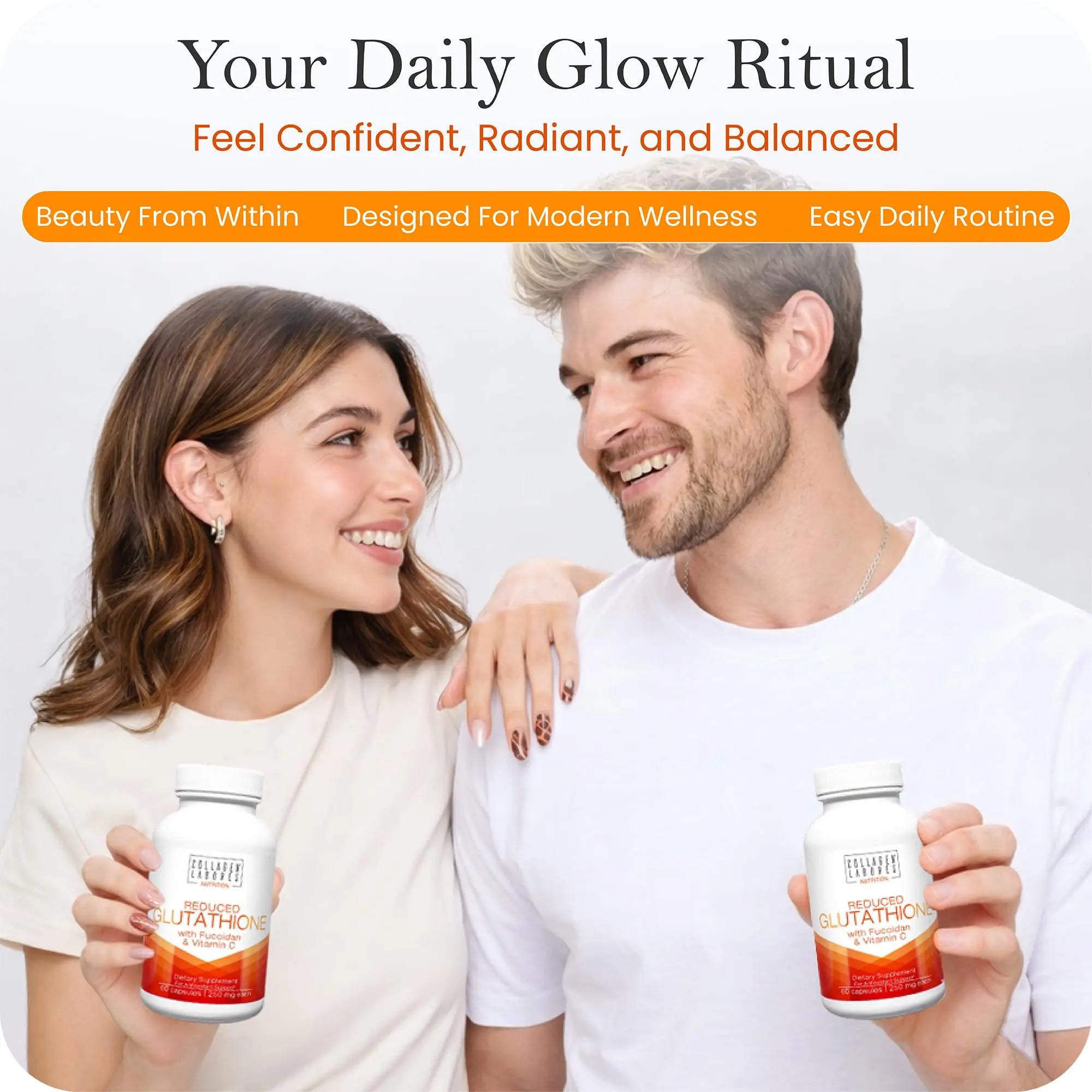 Advanced Glutathione Complex 500mg – with Fucoidan & Vitamin C – Antioxidant Support for Skin Glow, Detox & Immune Health – Non-GMO, Made in USA (60 Capsules) Collagen Laborésnz supplements