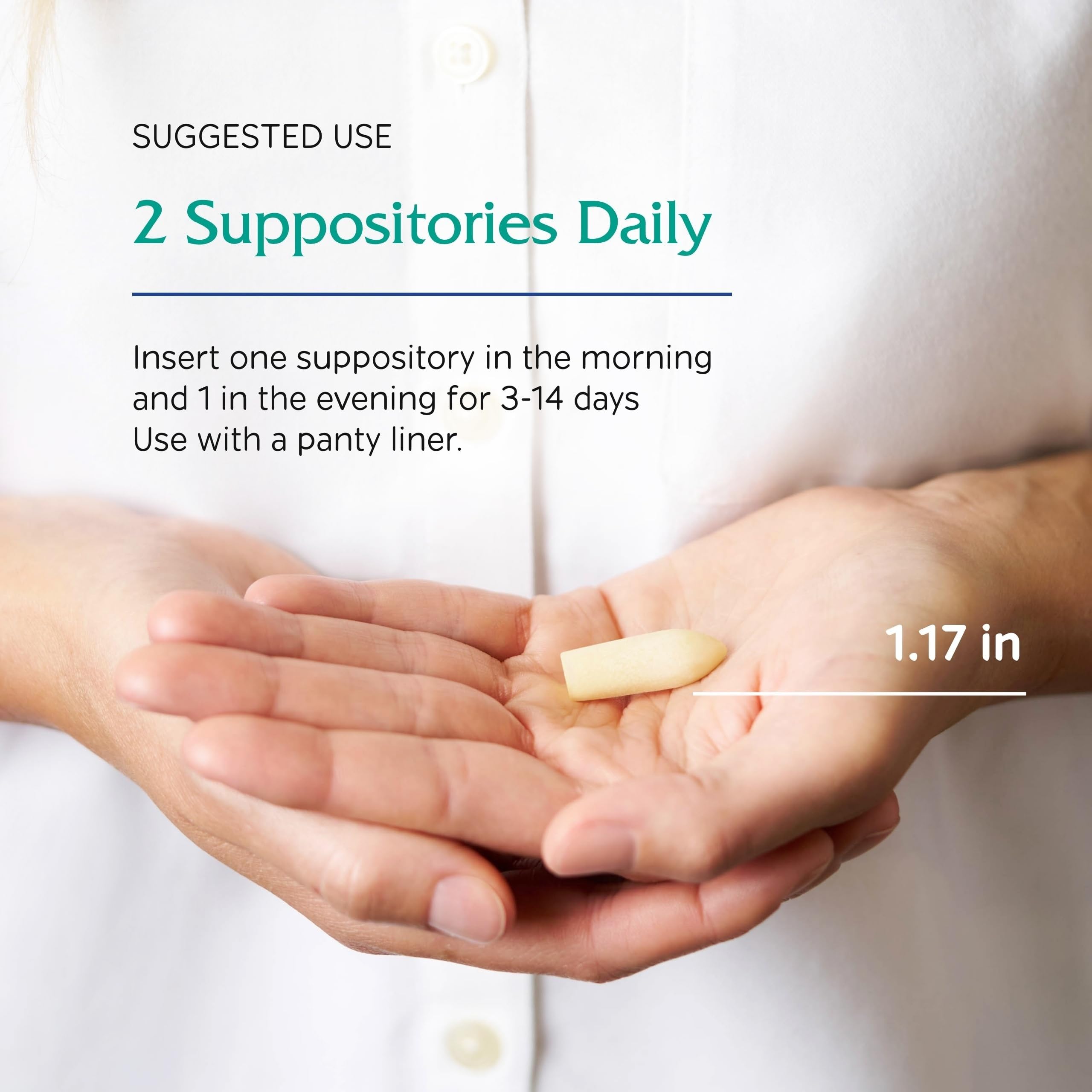 Vitanica Yeast Arrest, Homeopathic Vaginal Suppositories, for Yeast Infection Symptoms, Relieves Burning, Itching & Discharge, with Boric Acid, Tea Tree Oil & Probiotics, Vegan (Pro Logo, 14ct) VitanicaUS supplements