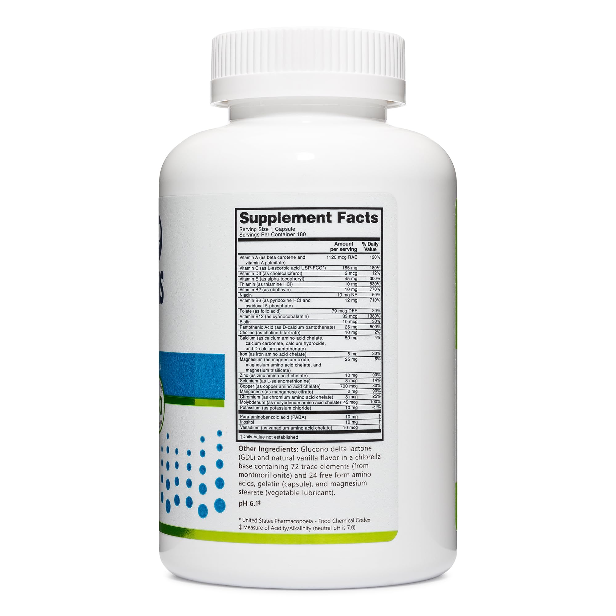 NutriBiotic – Multi Vitamins & Minerals, 180 Ct Capsules (Formerly Hypoallergenic Multiple) | 72 Pure Trace Elements in a Base of Chlorella | Pharmaceutical-Grade & Highly Absorbable | Gluten Free NutriBioticAu supplements