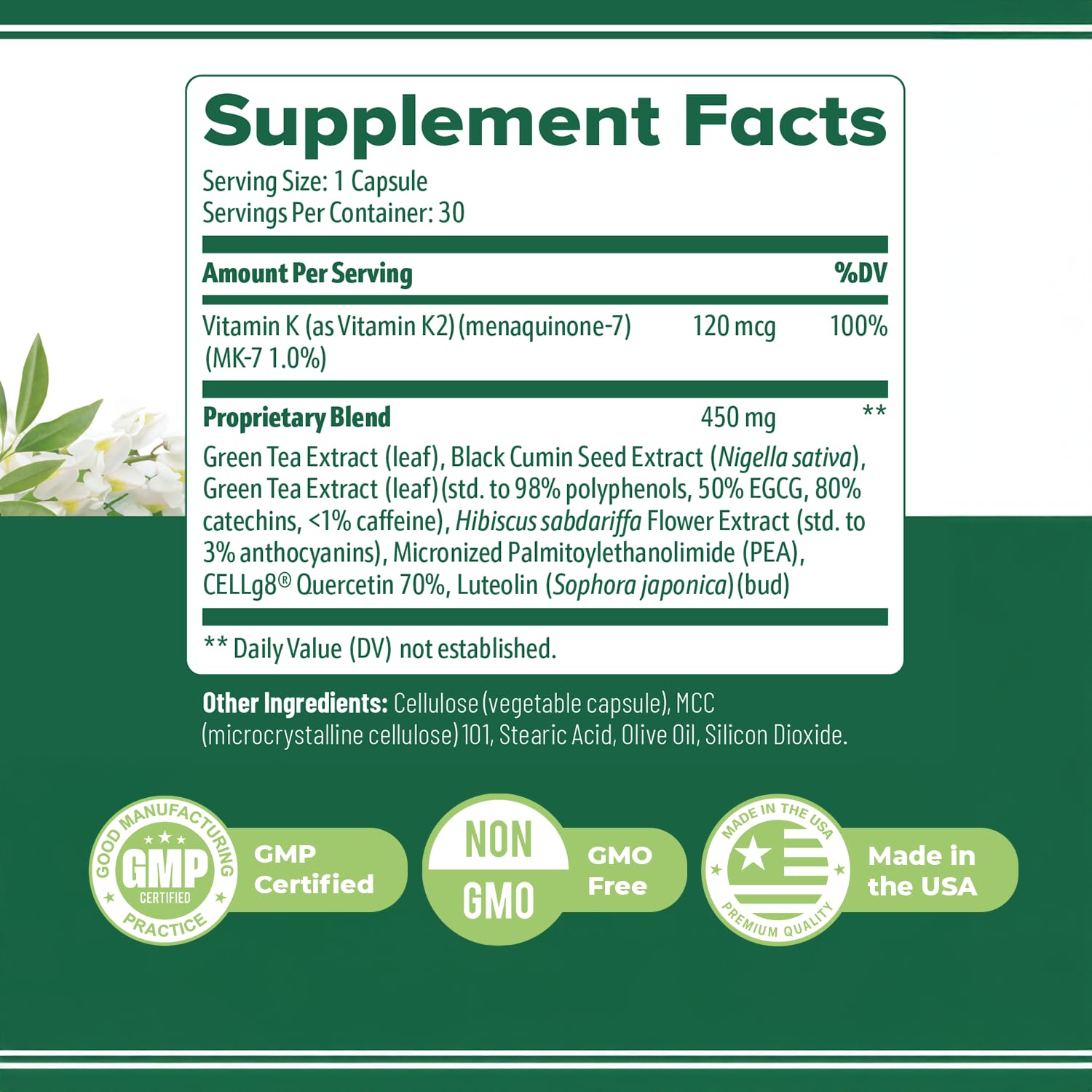 Flexigenics – Natural Support Formula with Green Tea Extract, Black Cumin Seed & Vitamin K2 – Non-GMO, Easy-to-Take – 30 Capsules, 1 Month Supply Nature’s NutriWaveAu supplements