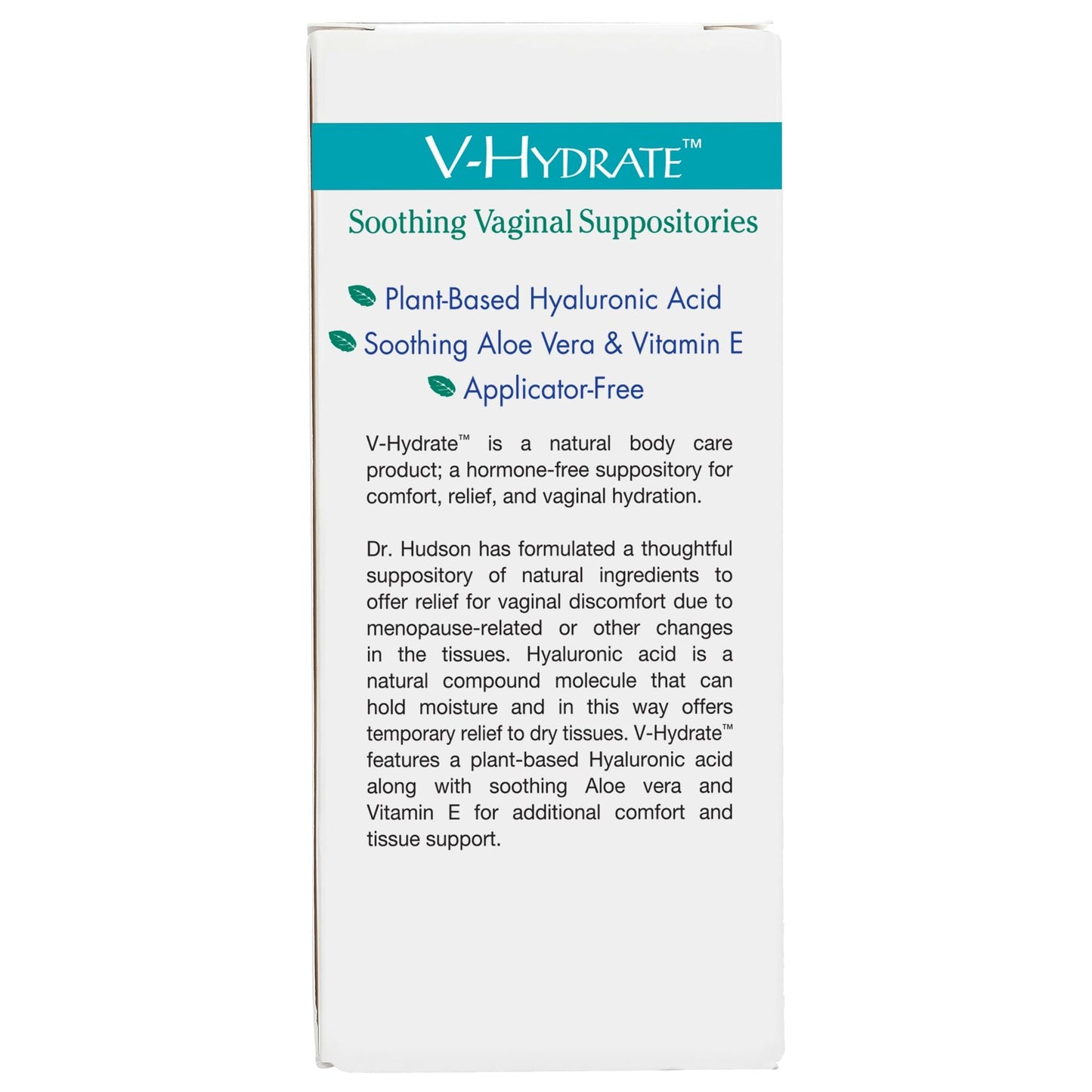 Vitanica V-Hydrate, Hyaluronic Acid Vaginal Suppositories for Comfort and Vaginal Hydration with Aloe Vera and Vitamin E, Hormone-Free & Drug-Free, Vegan, 2 Month Supply, 24 Count VitanicaUS supplements