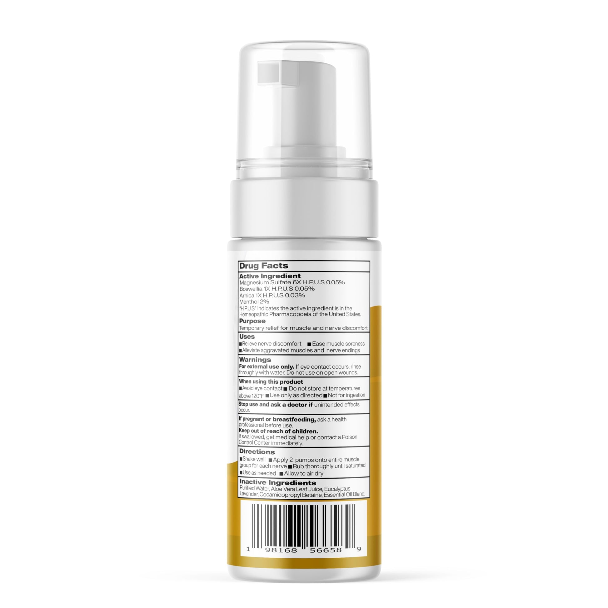 Seagenix Nerve Relief Muscle Foam - Nerve Spray Magnesium - Arnica - Boswellia - Menthol Formula - Nerve and Muscle Relief – Fast-Acting with Magnesium Sulfate - 150 ml - 1 Count SeagenixAu supplements