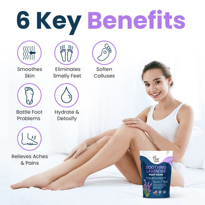 Soothing Lavender Foot Soak with Epsom Salt - Best Toenail Treatment, & Softens Calluses FOOT CUREUS supplements