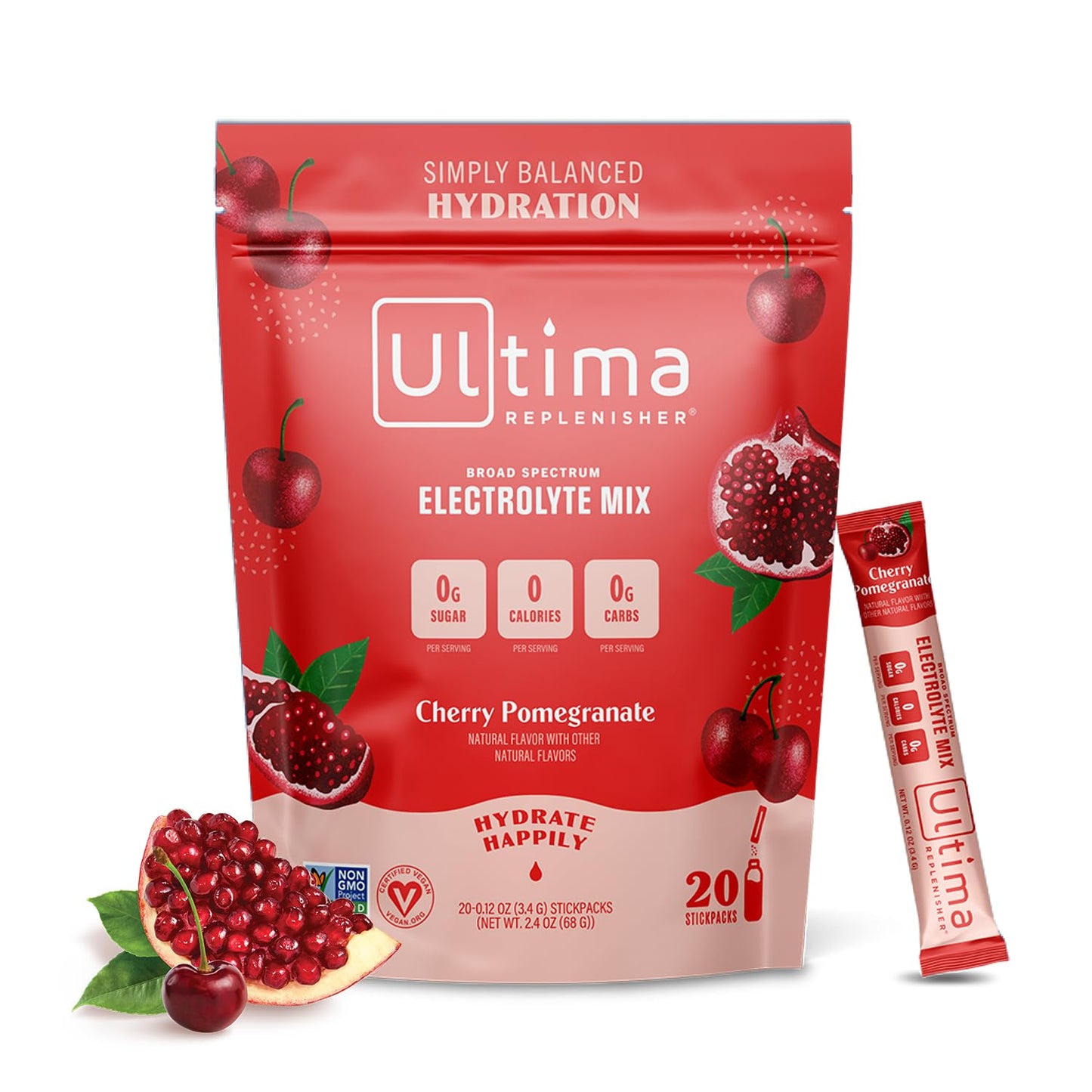 Ultima Replenisher Daily Electrolyte Drink Mix – Cherry Pomegranate, 20 Stickpacks Ultima ReplenisherUS supplements