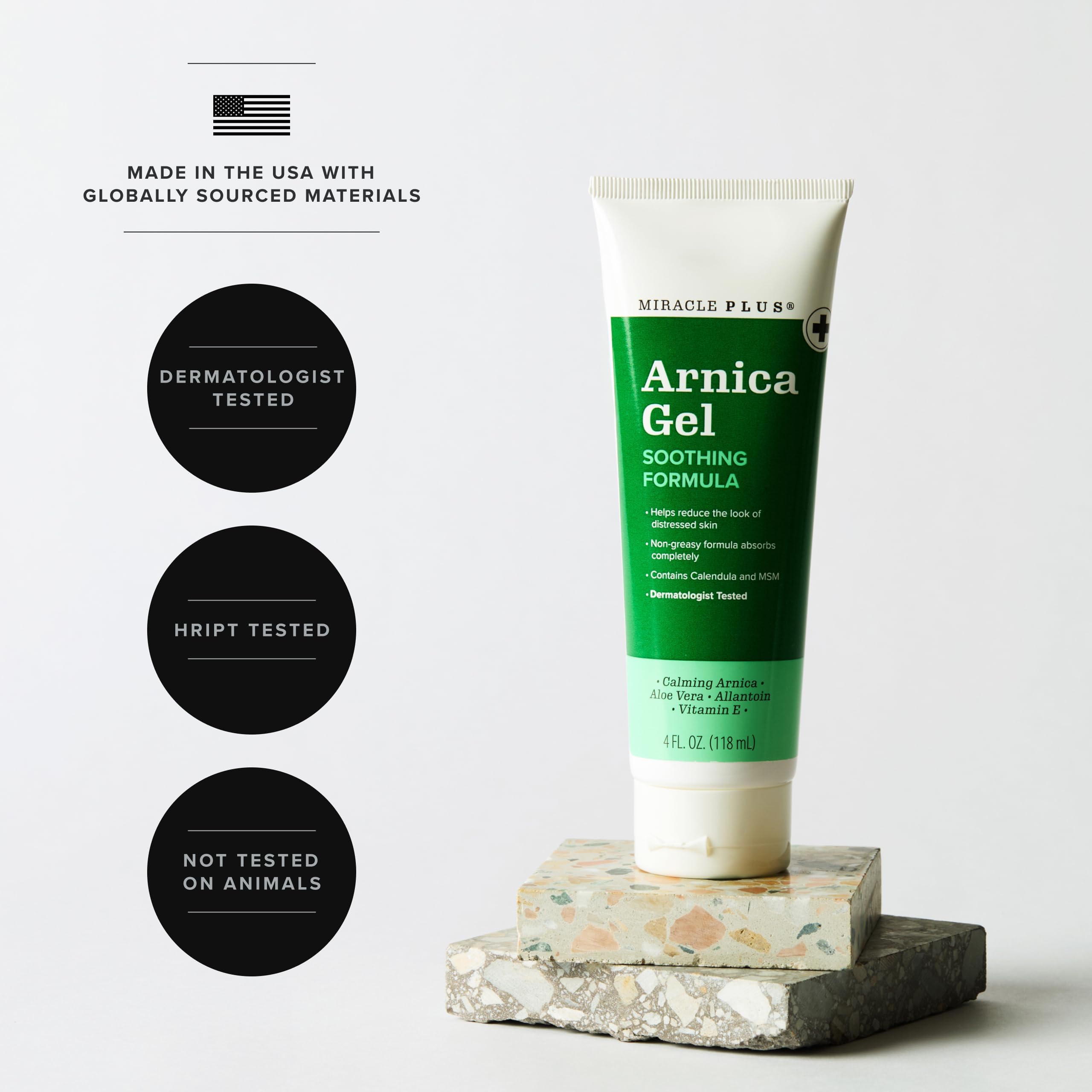 Miracle Plus Natural Arnica Bruise Gel For Body | Skin Care Arnica Montana Lotion Topical Gel | Extra Strength Vitamin K Cream Ointment, 4 Fl Oz Miracle PlusAu supplements