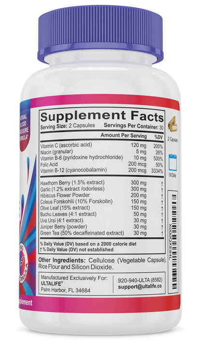 ULTALIFE Blood Pressure Supplements - Advanced Blood Pressure Supplement Complex ULTALIFEUS supplements