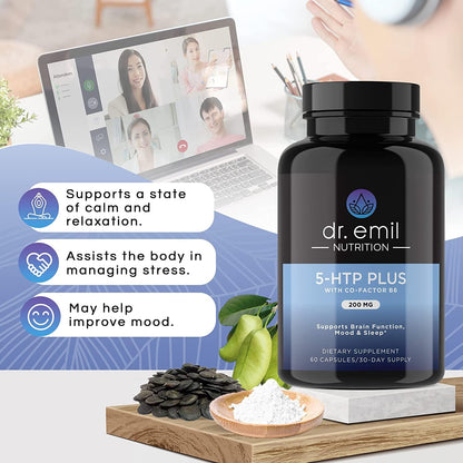 DR EMIL NUTRITION 200 MG 5-HTP Plus with SAM-e for Mood, Stress, and Sleep DR EMIL NUTRITIONUS supplements
