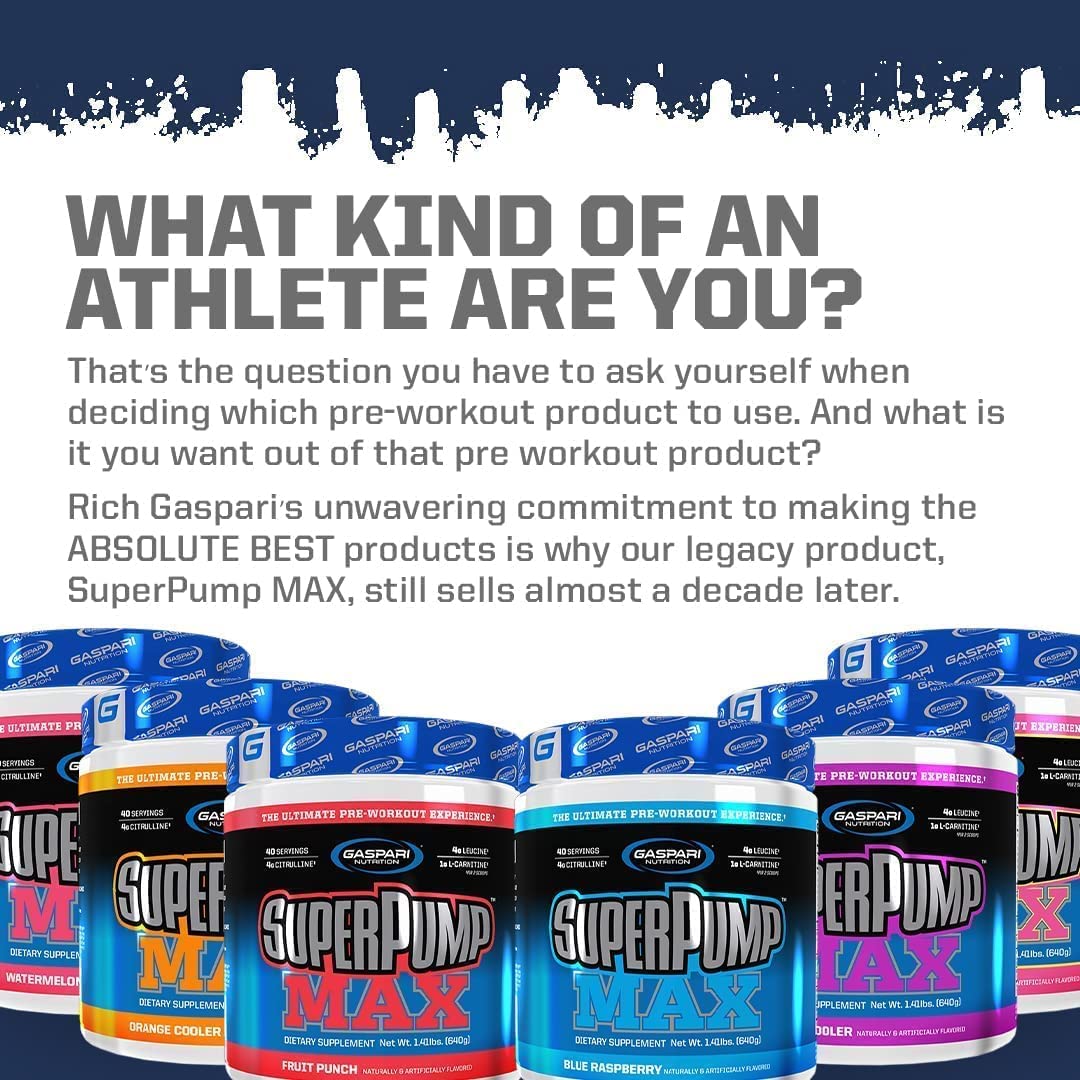 Gaspari Nutrition SuperPump Max Blue Raspberry Ice - 1.41 lbs Gaspari NutritionUS supplements