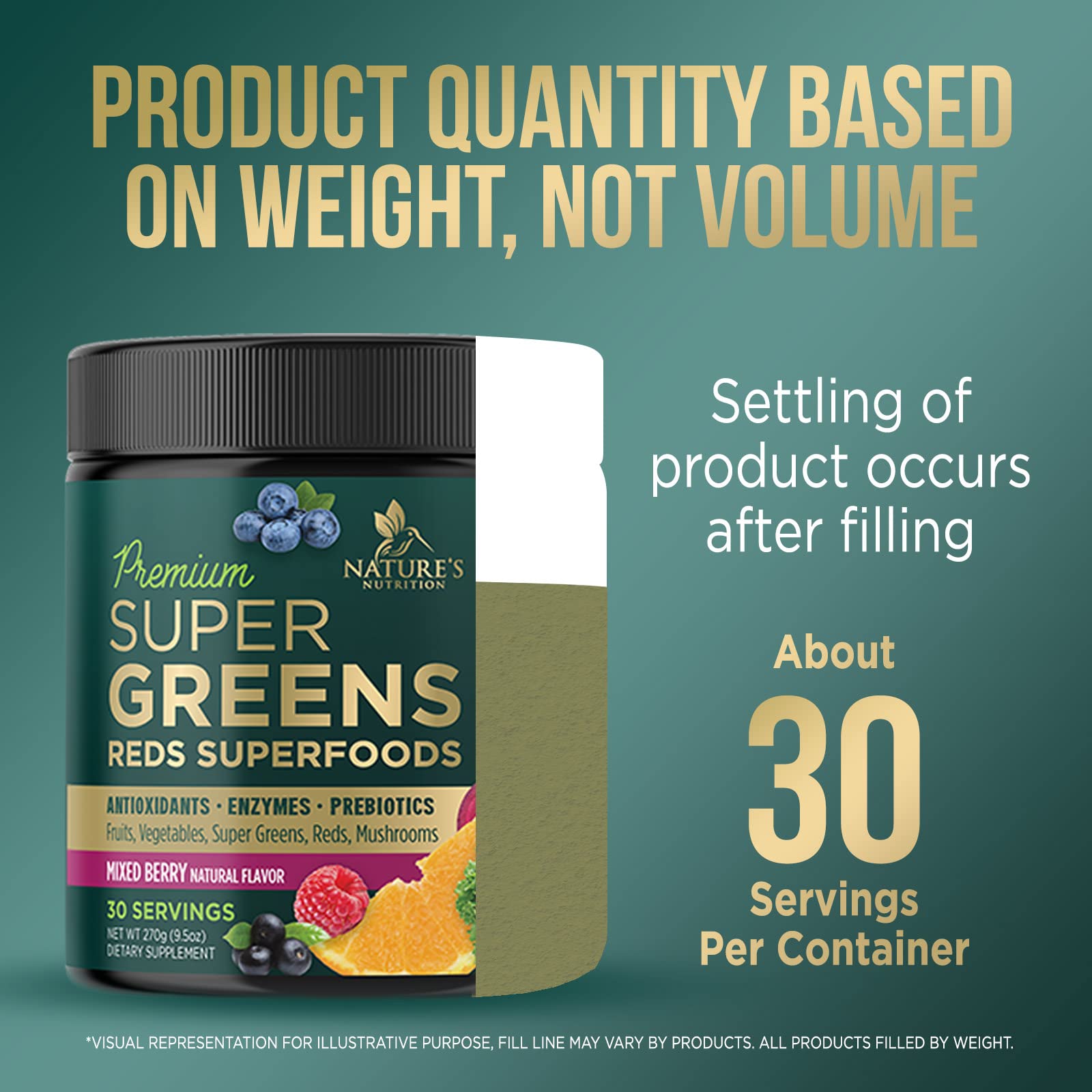 Greens Superfood Powder Supplement - Super Green Smoothie Mix Blend with Spirulina Nature's NutritionAu supplements