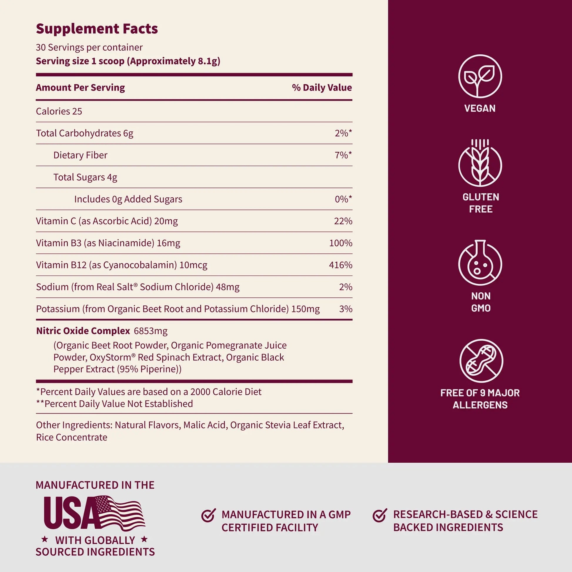 Snap Supplements Organic Beet Root Powder Nitric Oxide Supplement for Men & Women, Red Spinach & Pomegranate, Supports Healthy Energy & Blood Pressure Already in Normal Range, 30 Servings, Mixed Berry Snap Supplementsnz supplements