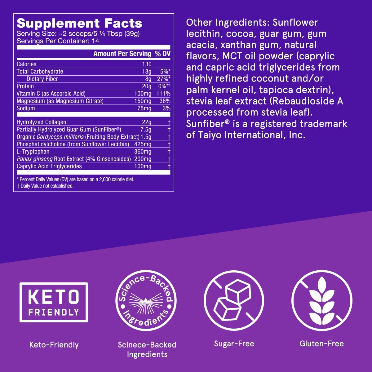 Bulletproof Dark Chocolate Energy Collagen Protein, 19.3 Ounces, Caffeine-Free Fuel BulletproofUS supplements