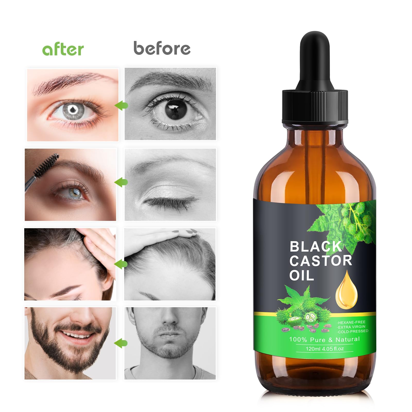PAVAROP Jamaican Black Castor Oil, Organic Black Castor Oil Cold Pressed in Glass Bottle PAVAROPUS supplements